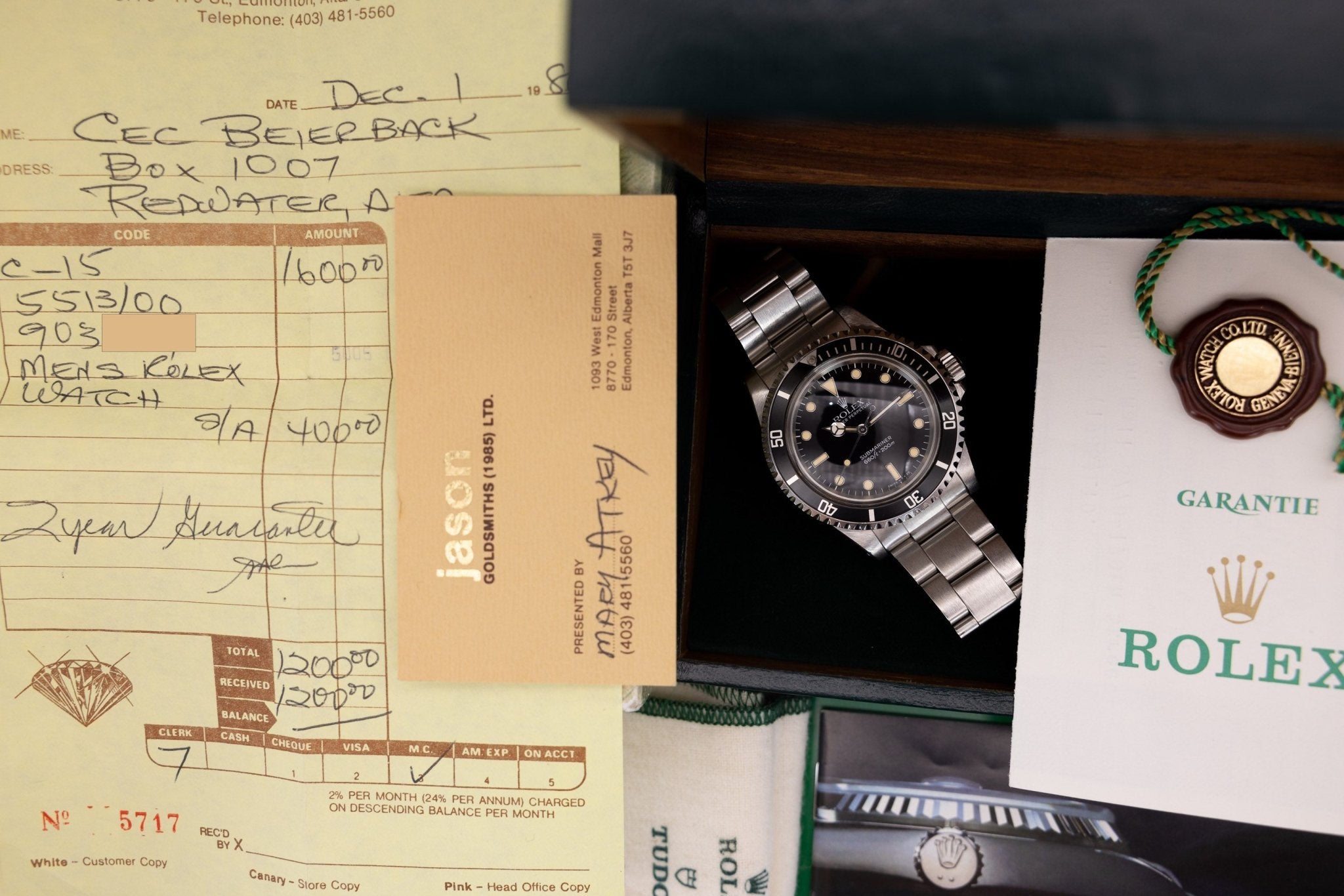 1986 Rolex Submariner Ref. 5513 | Creamy Tritium | Box and Papers - Sierra Time Co