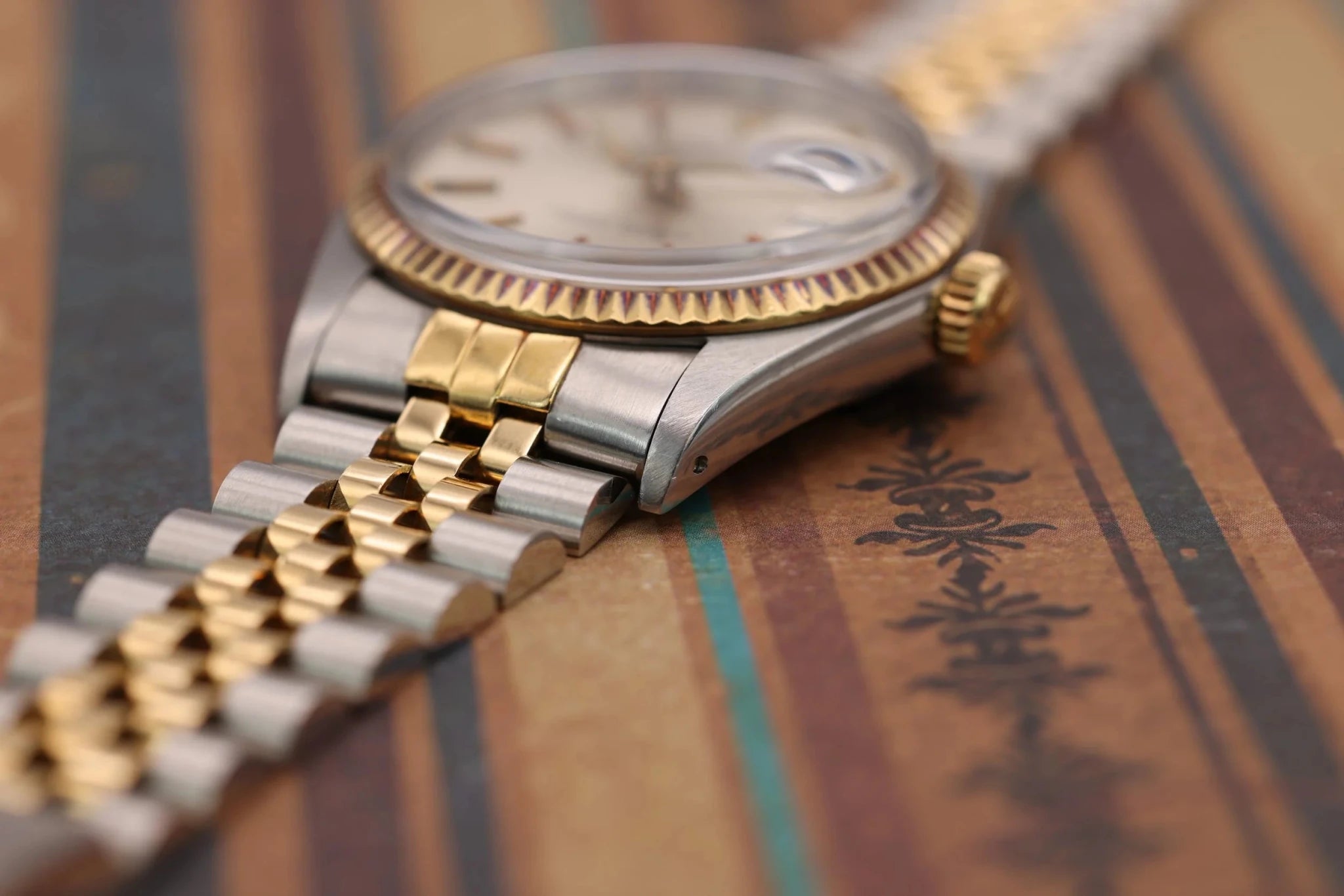 1987 Rolex Datejust Ref. 16013 | Silver Dial | Rose Gold Patina - Sierra Time Co