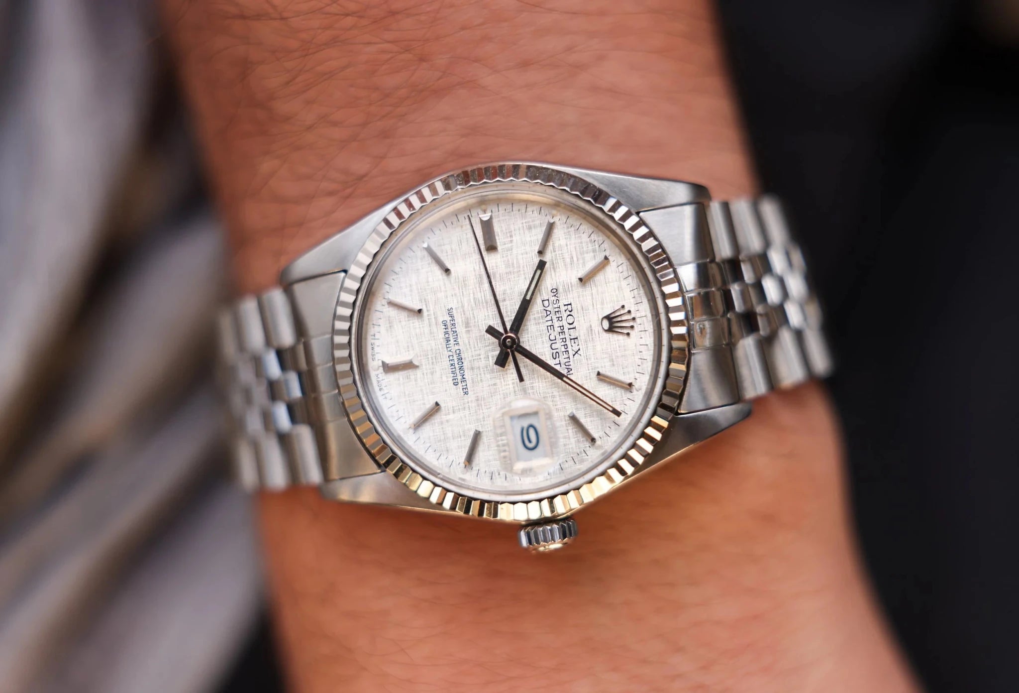 1987 Rolex Datejust Ref. 16014 | Linen Dial - Sierra Time Co