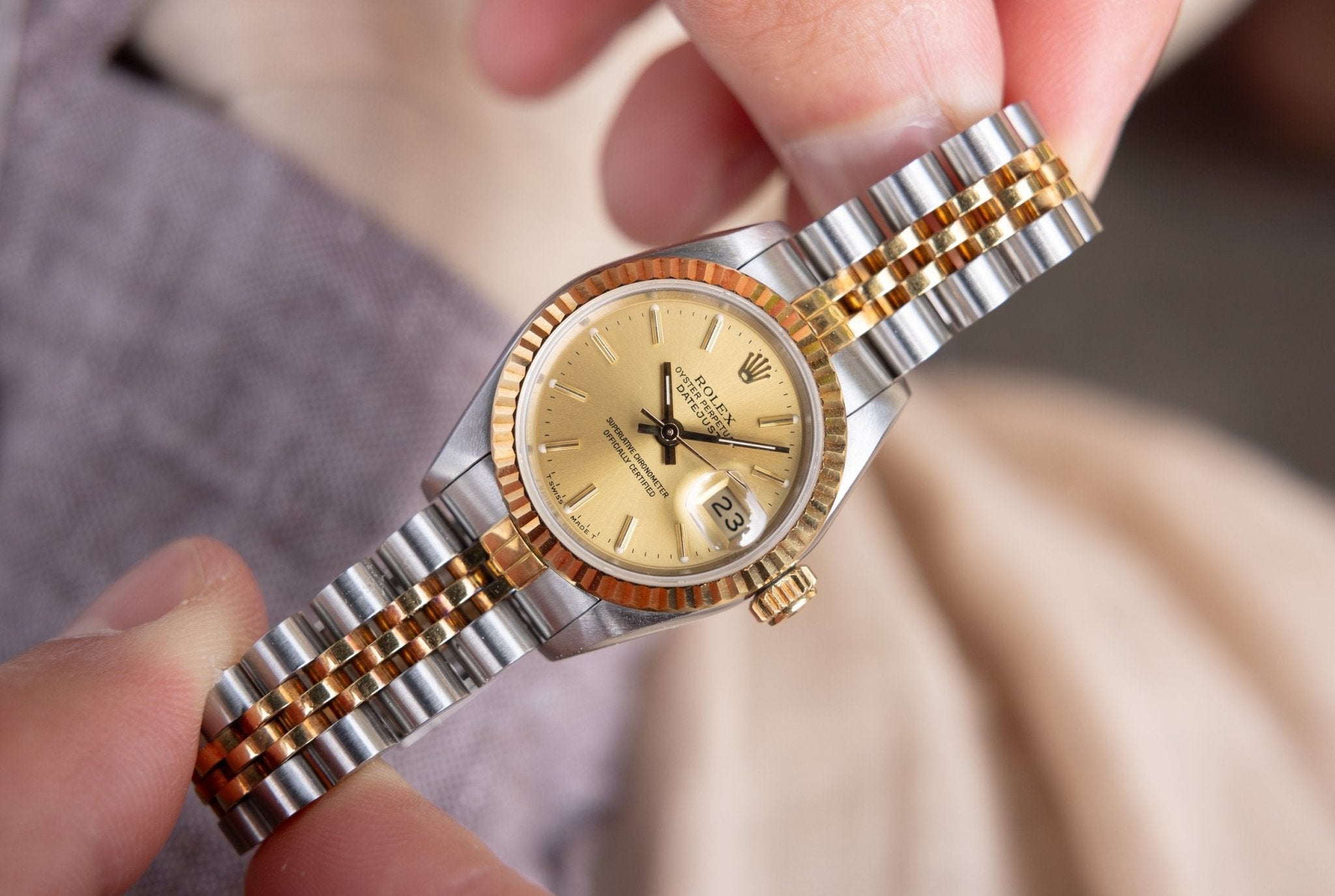 1987 Rolex Ladies Datejust Ref. 69173 | Champagne Dial - Sierra Time Co
