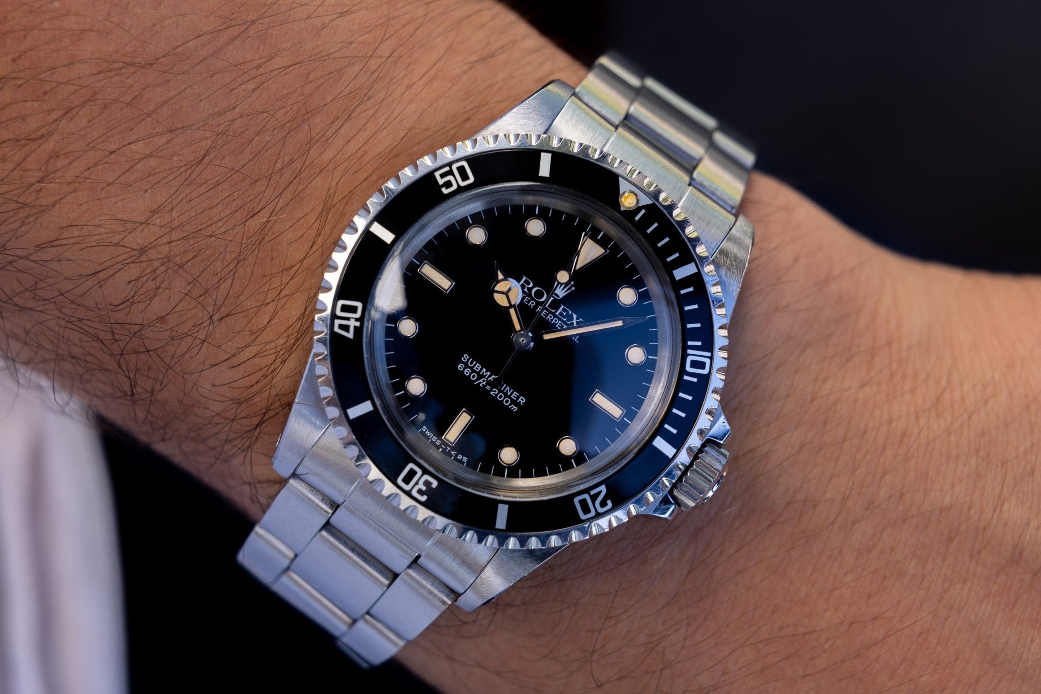 1987 Rolex Submariner Ref. 5513 | White Gold Surround | Tritium Dial | Box and Papers - Sierra Time Co
