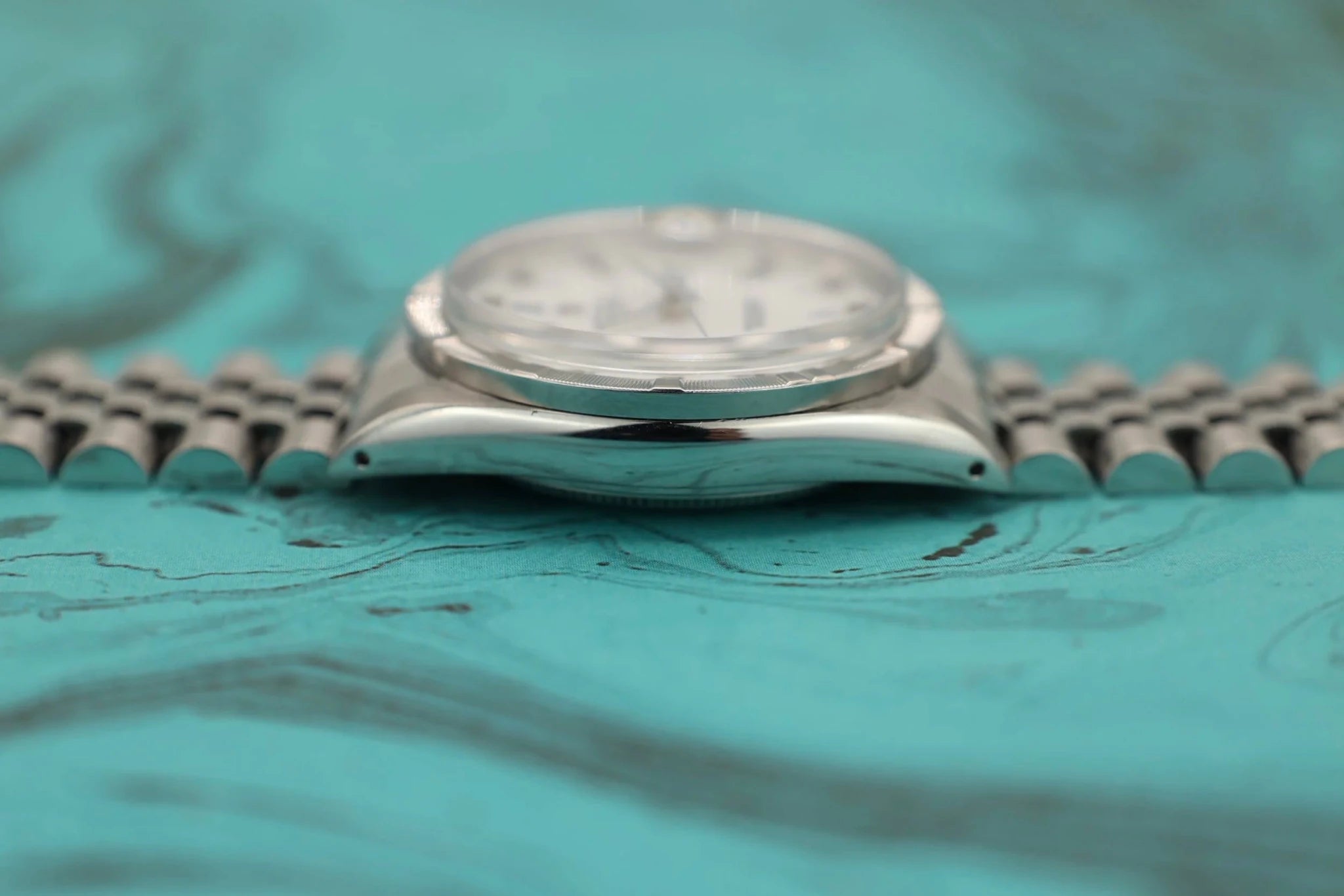 1988 Rolex Date Ref. 15010 White Roman Dial | Jubilee Bracelet - Sierra Time Co