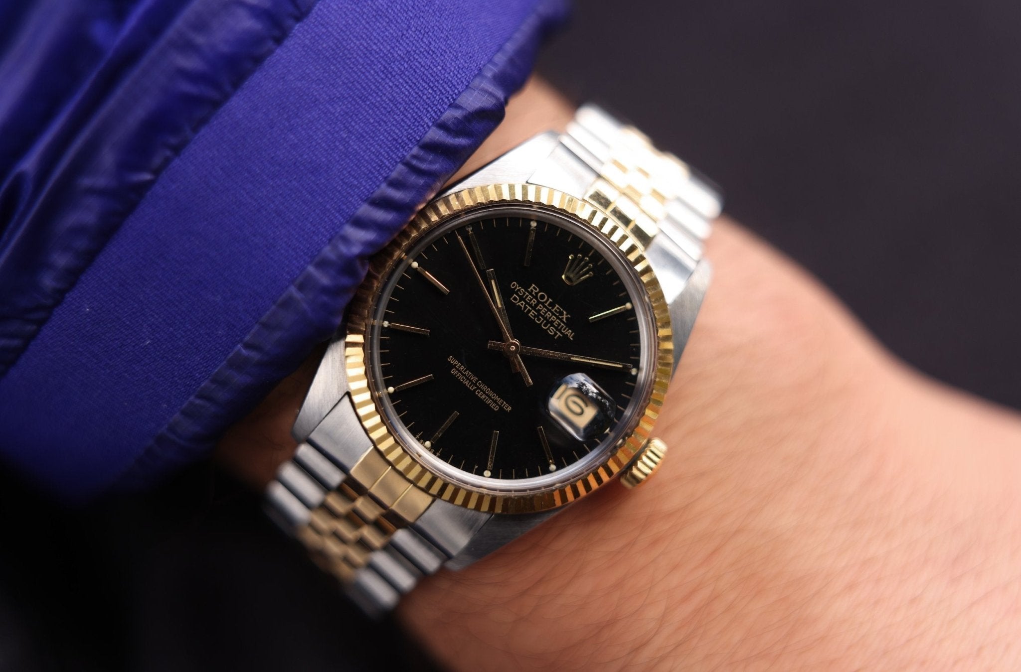 1988 Rolex Datejust Ref. 16013 | Black Dial | Box and Papers - Sierra Time Co