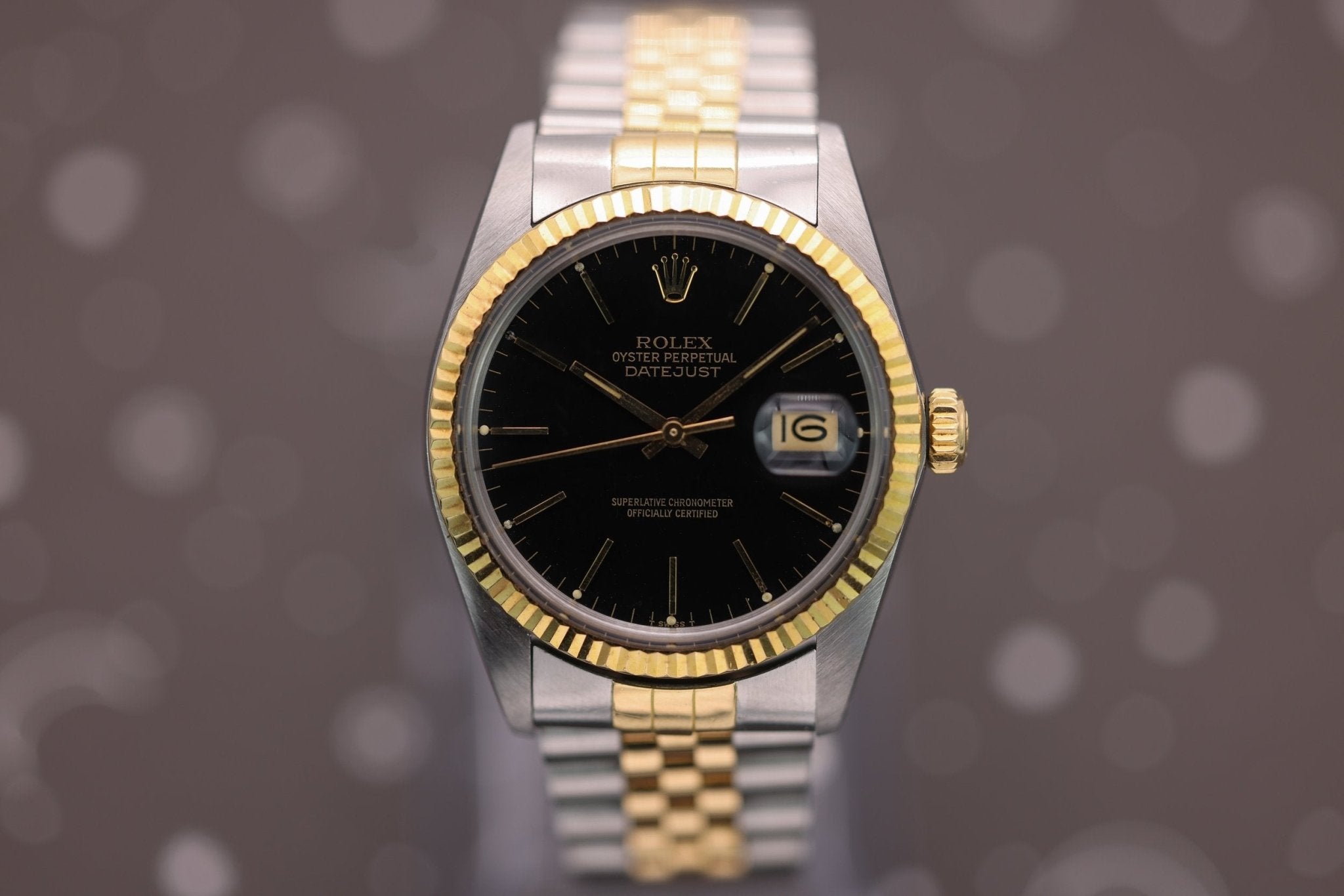 1988 Rolex Datejust Ref. 16013 | Black Dial | Box and Papers - Sierra Time Co