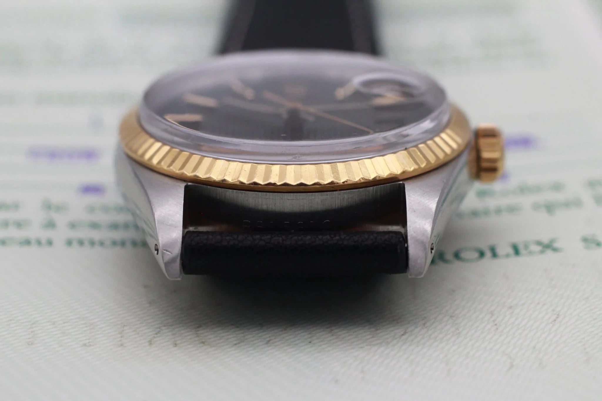 1988 Rolex Datejust Ref. 16013 Black Tapestry Dial | Papers - Sierra Time Co