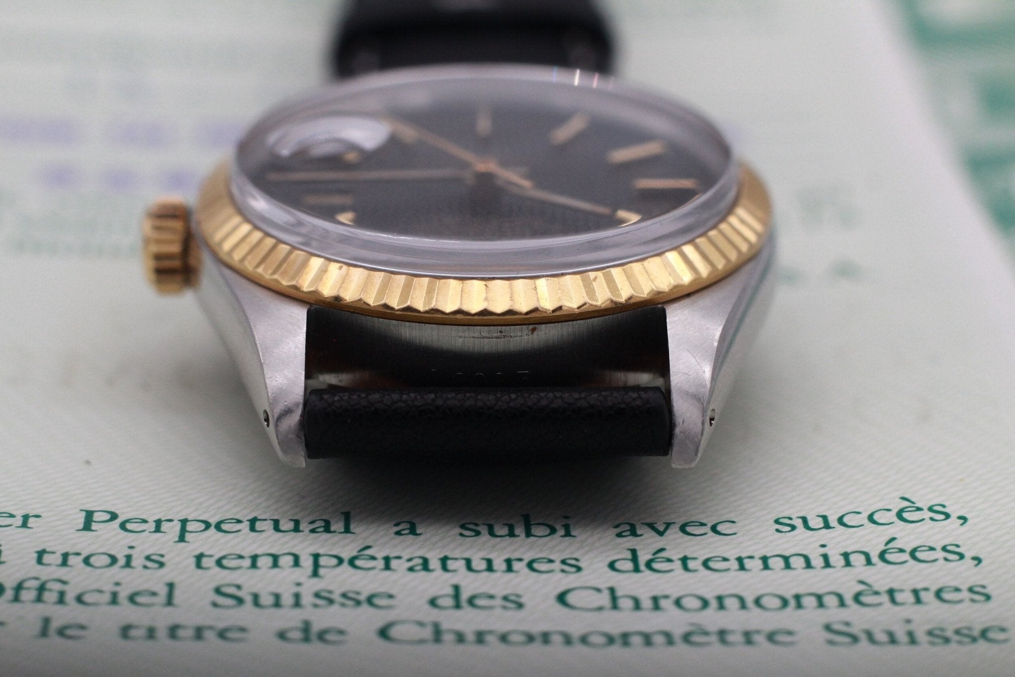 1988 Rolex Datejust Ref. 16013 Black Tapestry Dial | Papers - Sierra Time Co