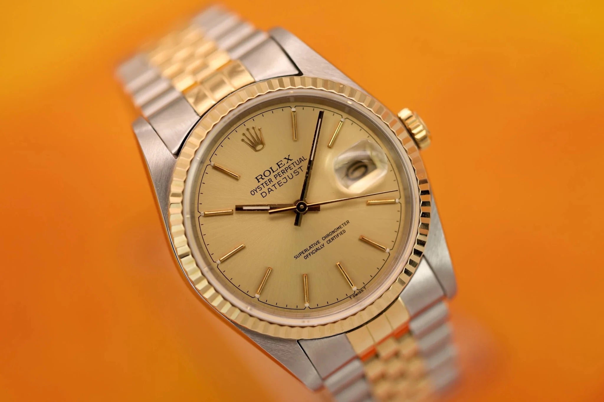 1988 Rolex Datejust Ref. 16233 | Champagne Dial | Box and Papers | Serviced - Sierra Time Co