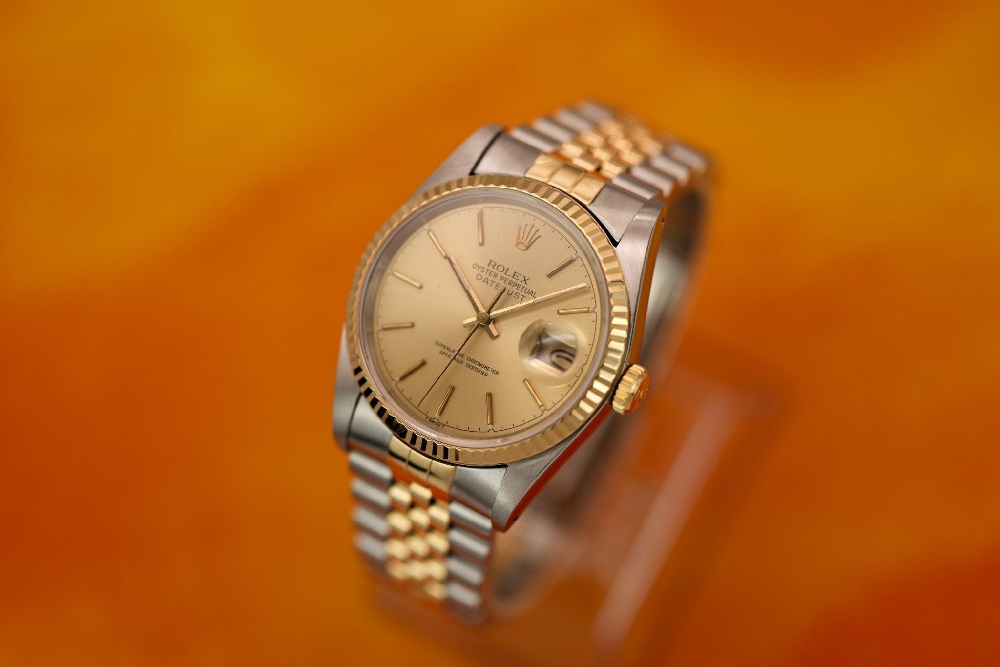 1988 Rolex Datejust Ref. 16233 | Champagne Dial | Box and Papers | Serviced - Sierra Time Co