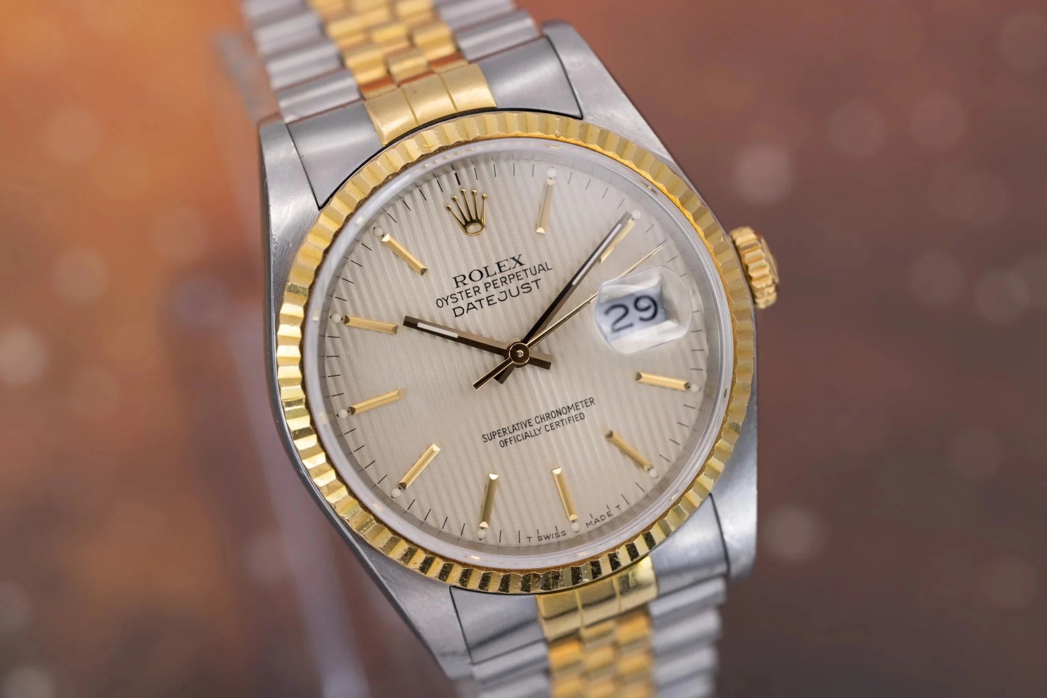 1988 Rolex Datejust Ref. 16233 | Silver Tapestry Dial - Sierra Time Co