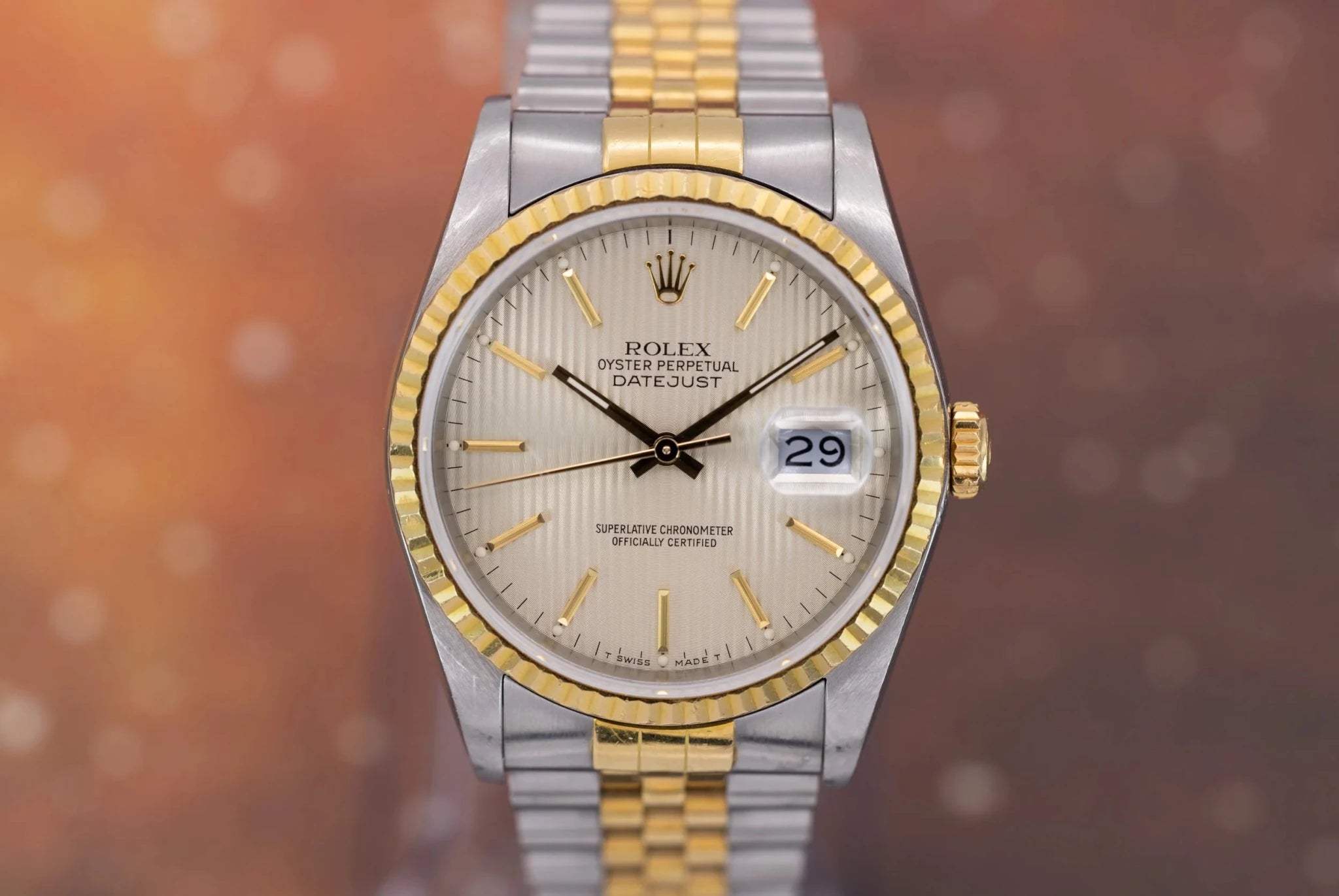 1988 Rolex Datejust Ref. 16233 | Silver Tapestry Dial - Sierra Time Co