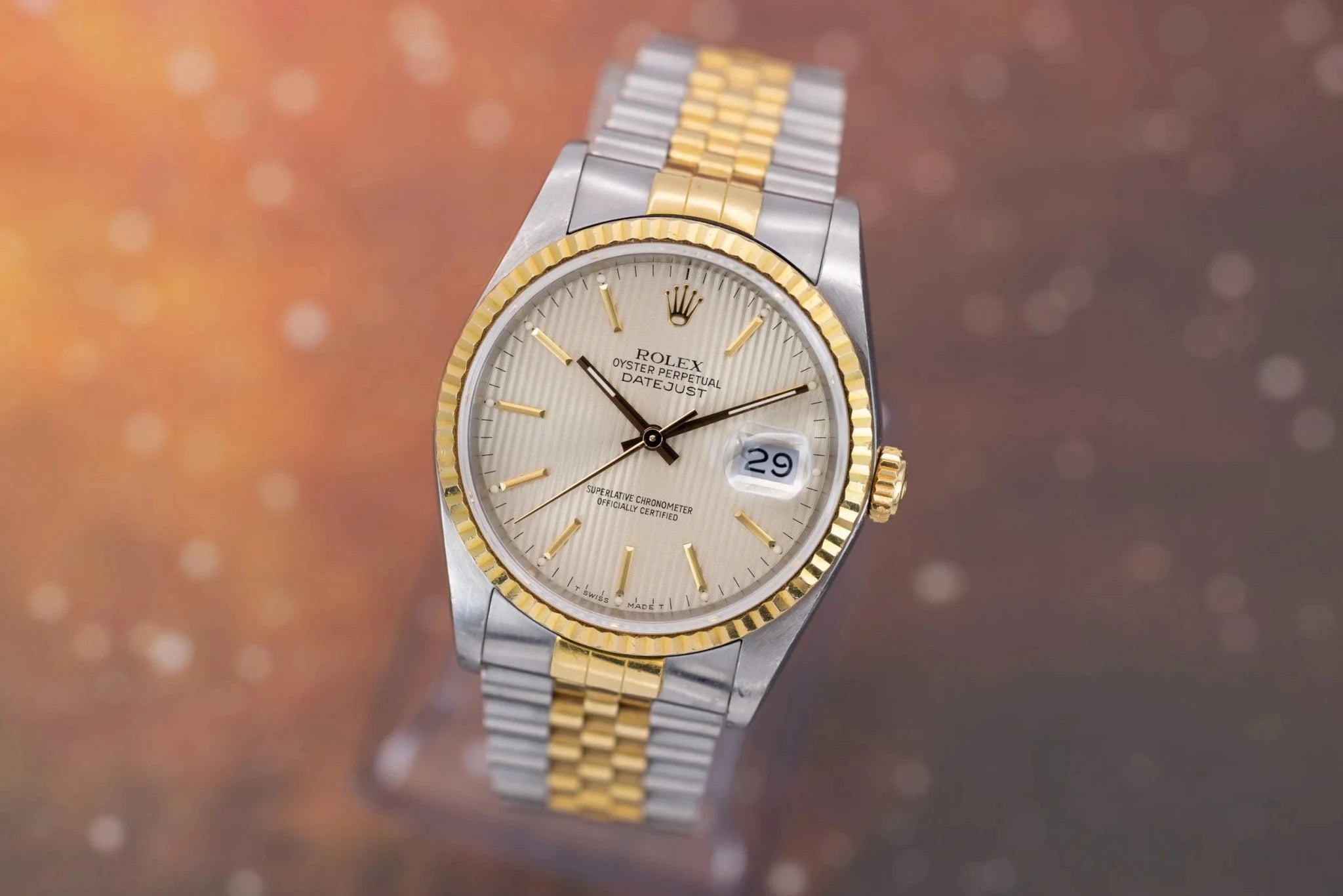 1988 Rolex Datejust Ref. 16233 | Silver Tapestry Dial - Sierra Time Co