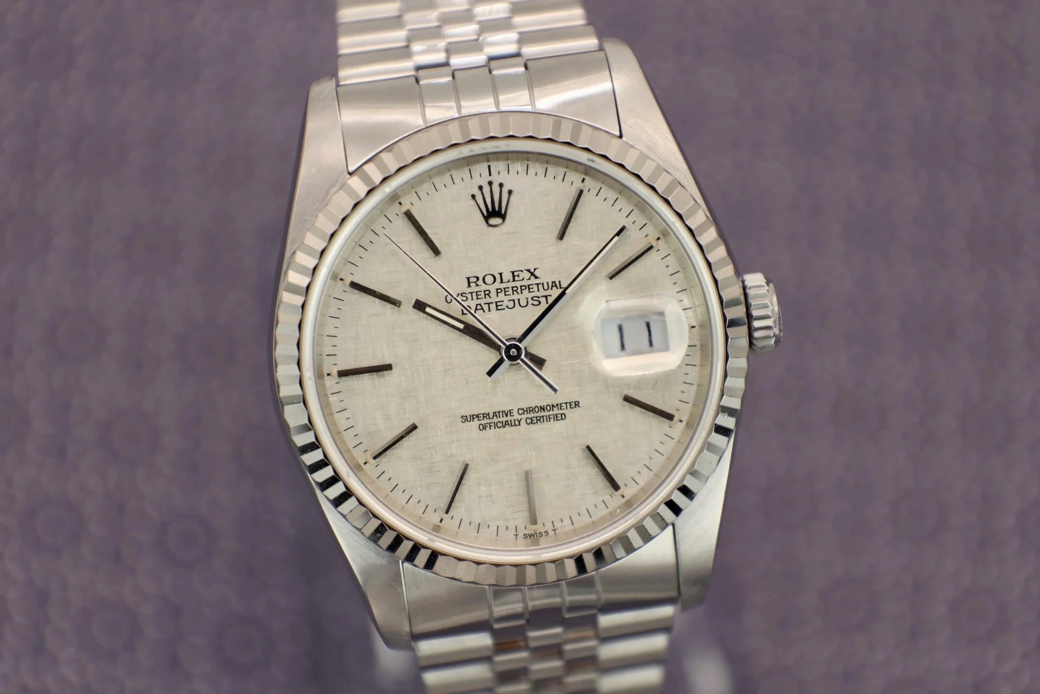 1988 Rolex Datejust Ref. 16234 | Linen Dial | Box and Papers - Sierra Time Co