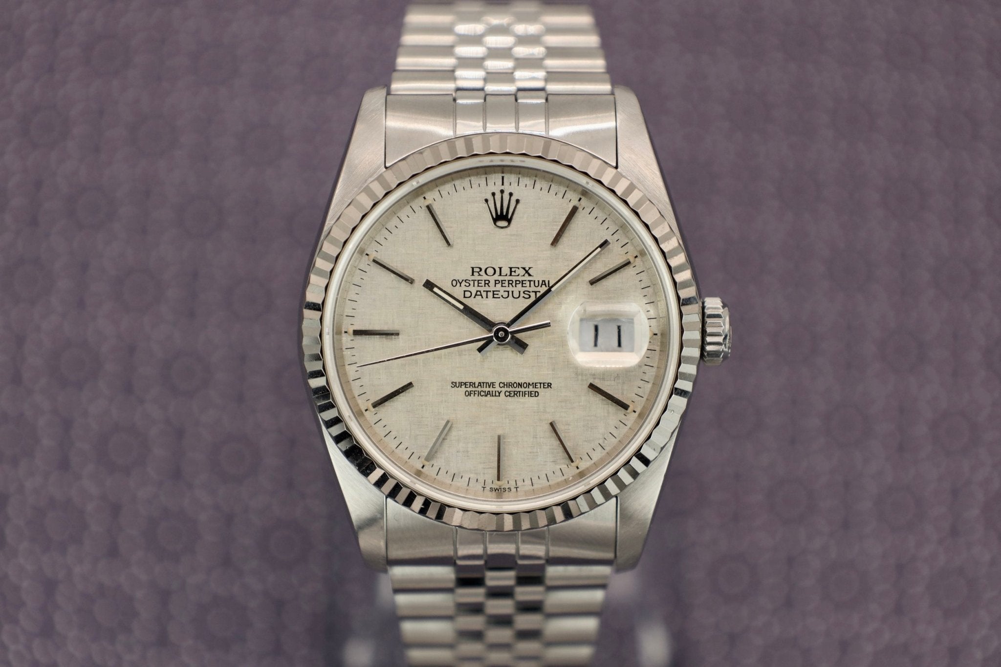 1988 Rolex Datejust Ref. 16234 | Linen Dial | Box and Papers - Sierra Time Co