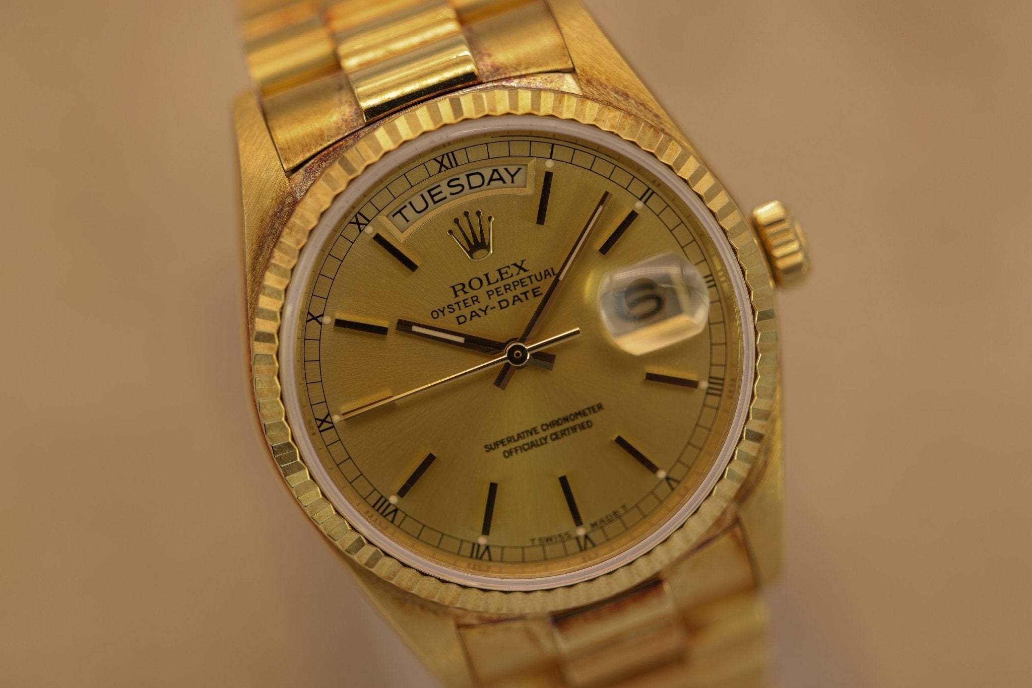 1988 Rolex Day-Date Ref. 18038 | Champagne Dial - Sierra Time Co