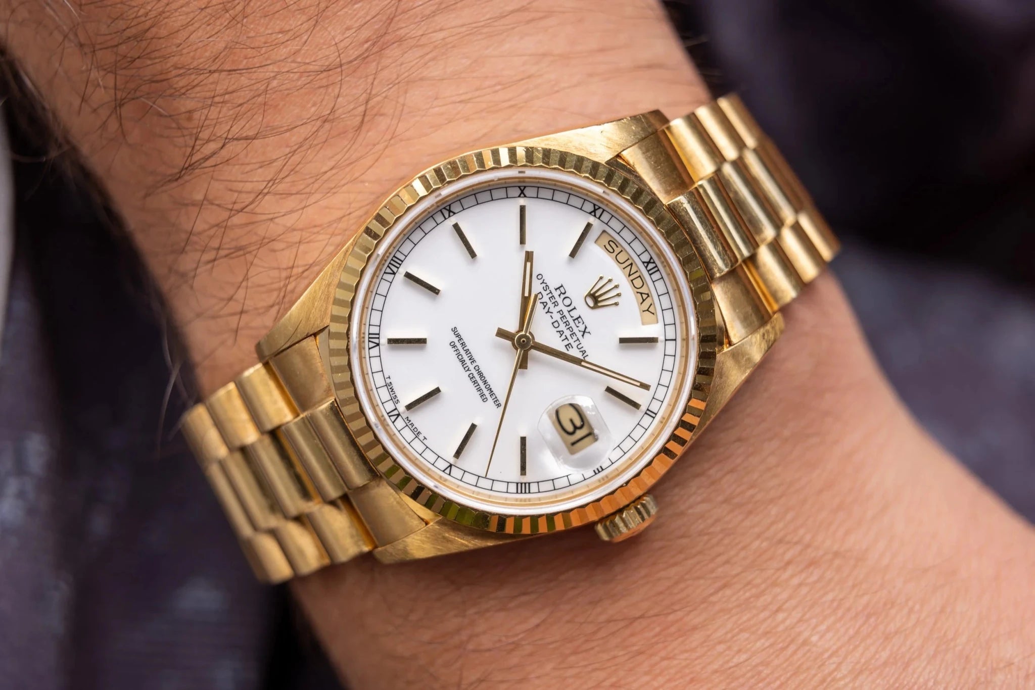 1988 Rolex Day-Date Ref. 18038 | White Dial - Sierra Time Co