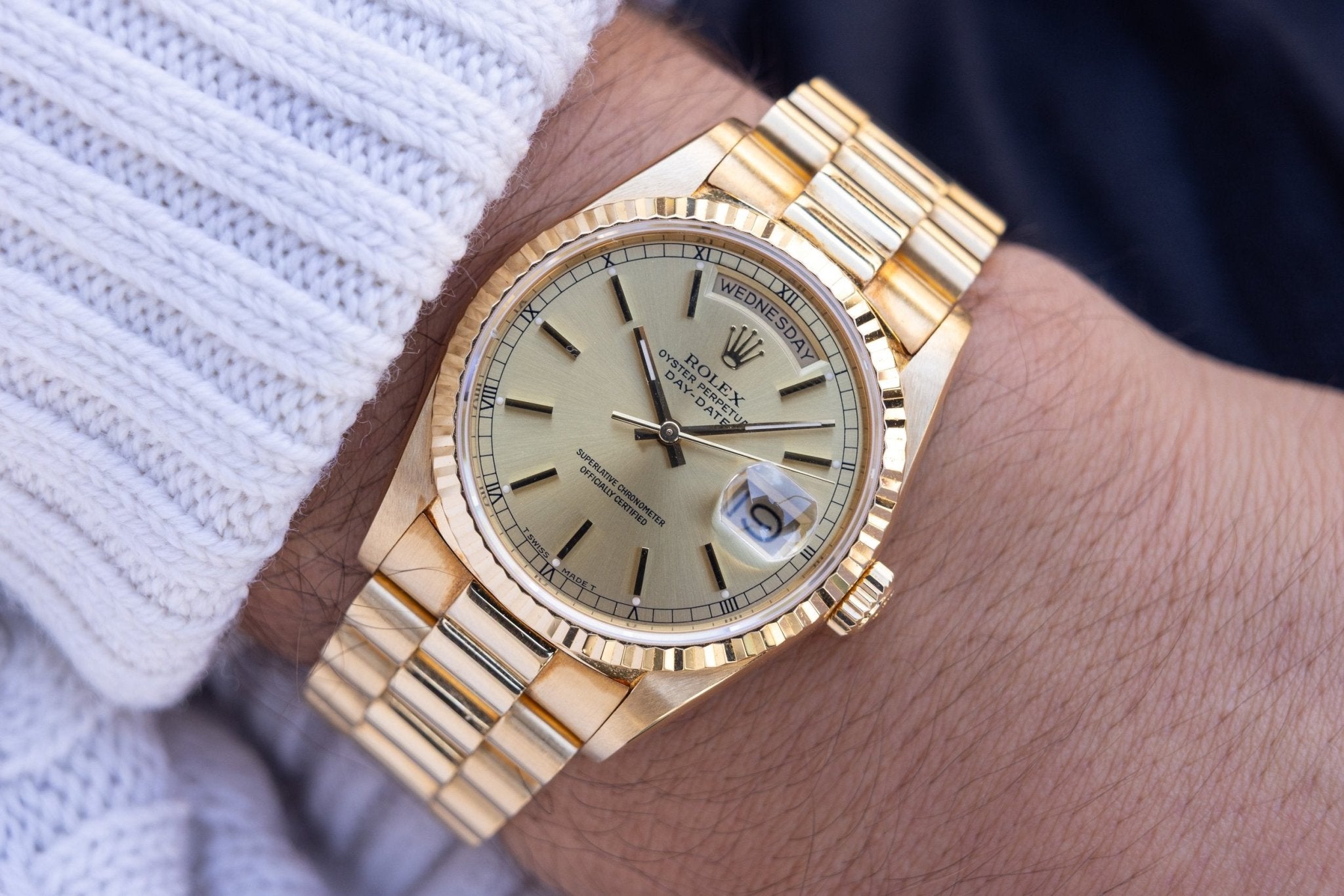 1988 Rolex Day-Date Ref. 18238 | Champagne Dial | Box and Papers - Sierra Time Co