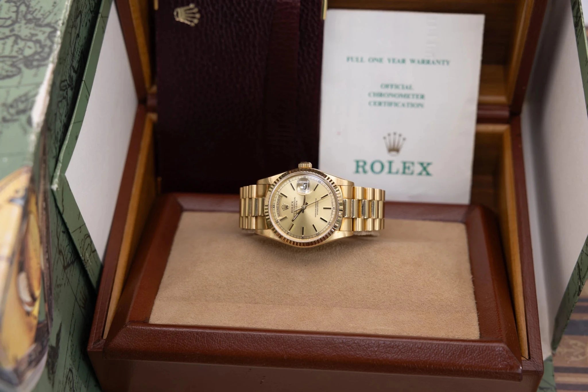 1988 Rolex Day-Date Ref. 18238 | Champagne Dial | Box and Papers - Sierra Time Co