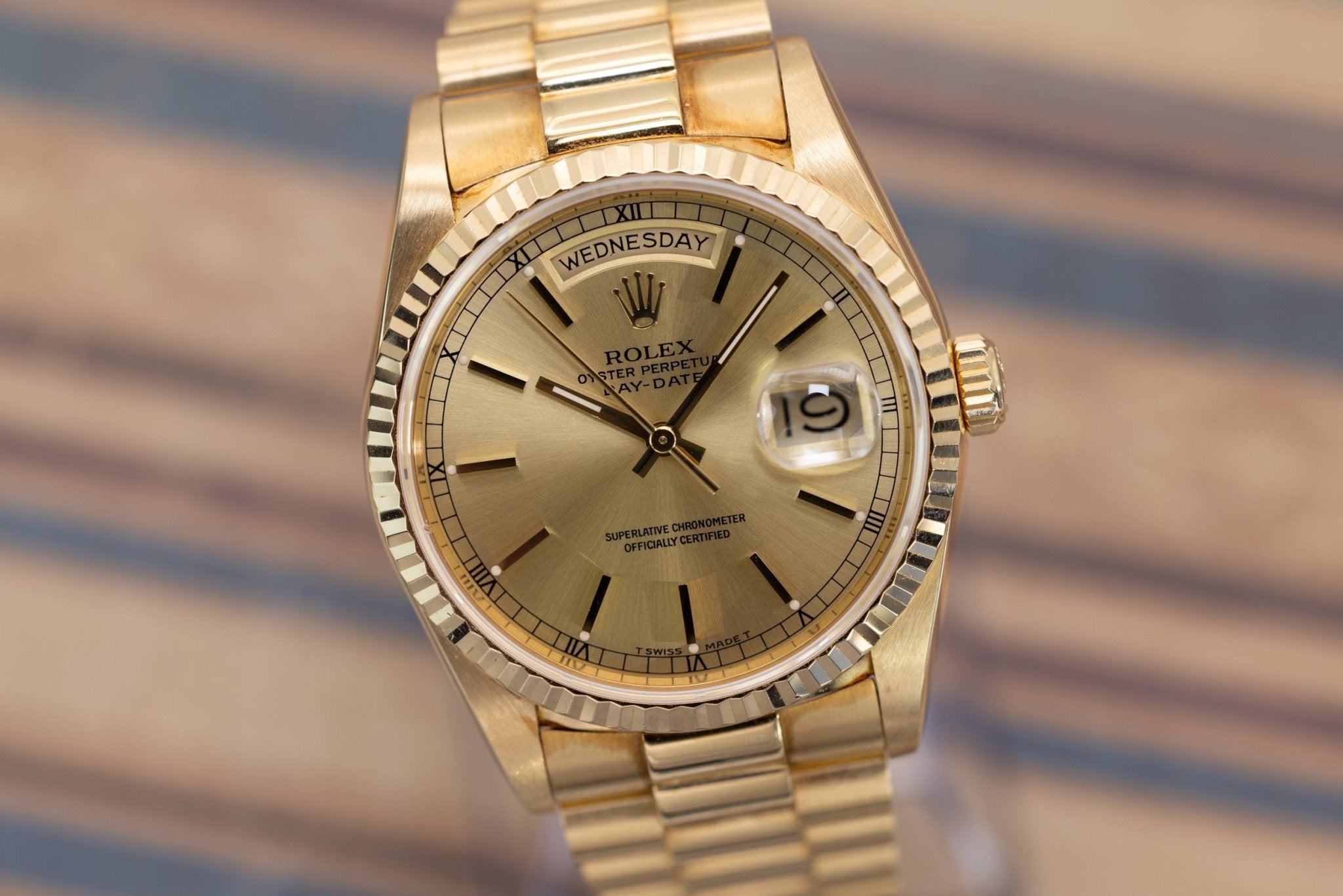 1988 Rolex Day-Date Ref. 18238 | Champagne Dial | Box and Papers - Sierra Time Co