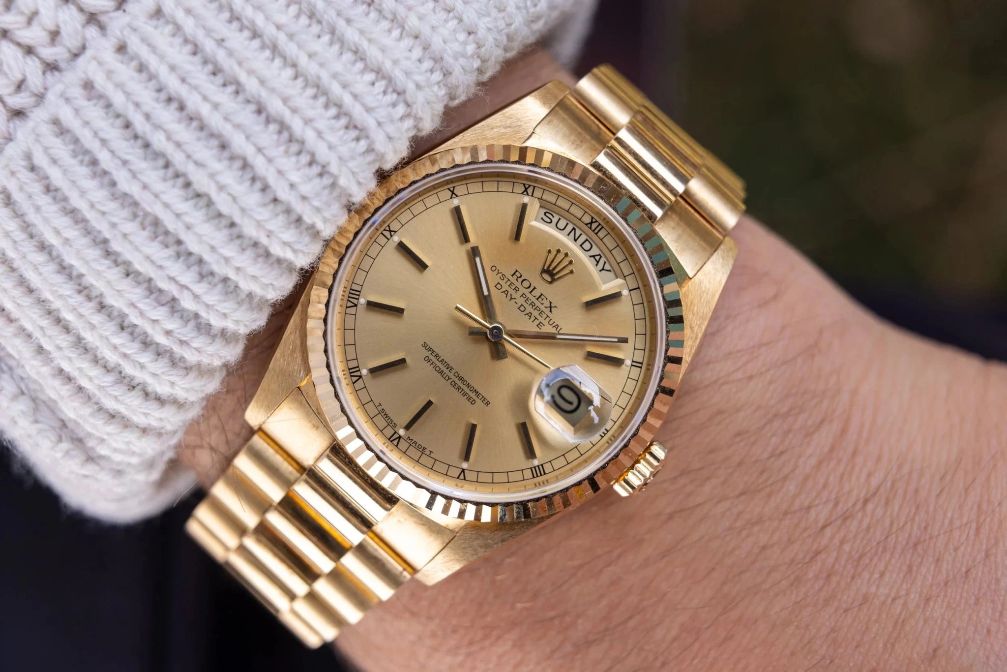 1988 Rolex Day-Date Ref. 18238 | Mint Condition | Champagne Dial - Sierra Time Co