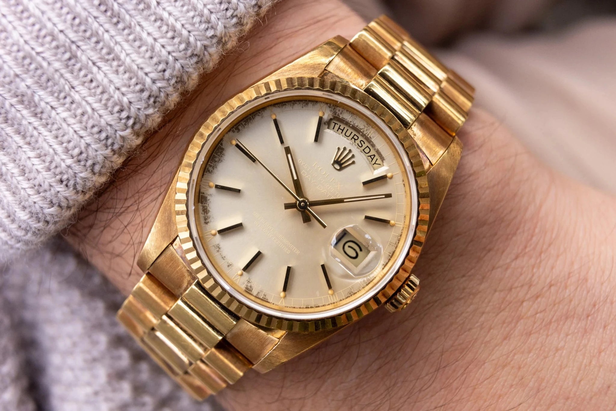 1988 Rolex Day-Date Ref. 18238 | Tropical Ghost Dial - Sierra Time Co