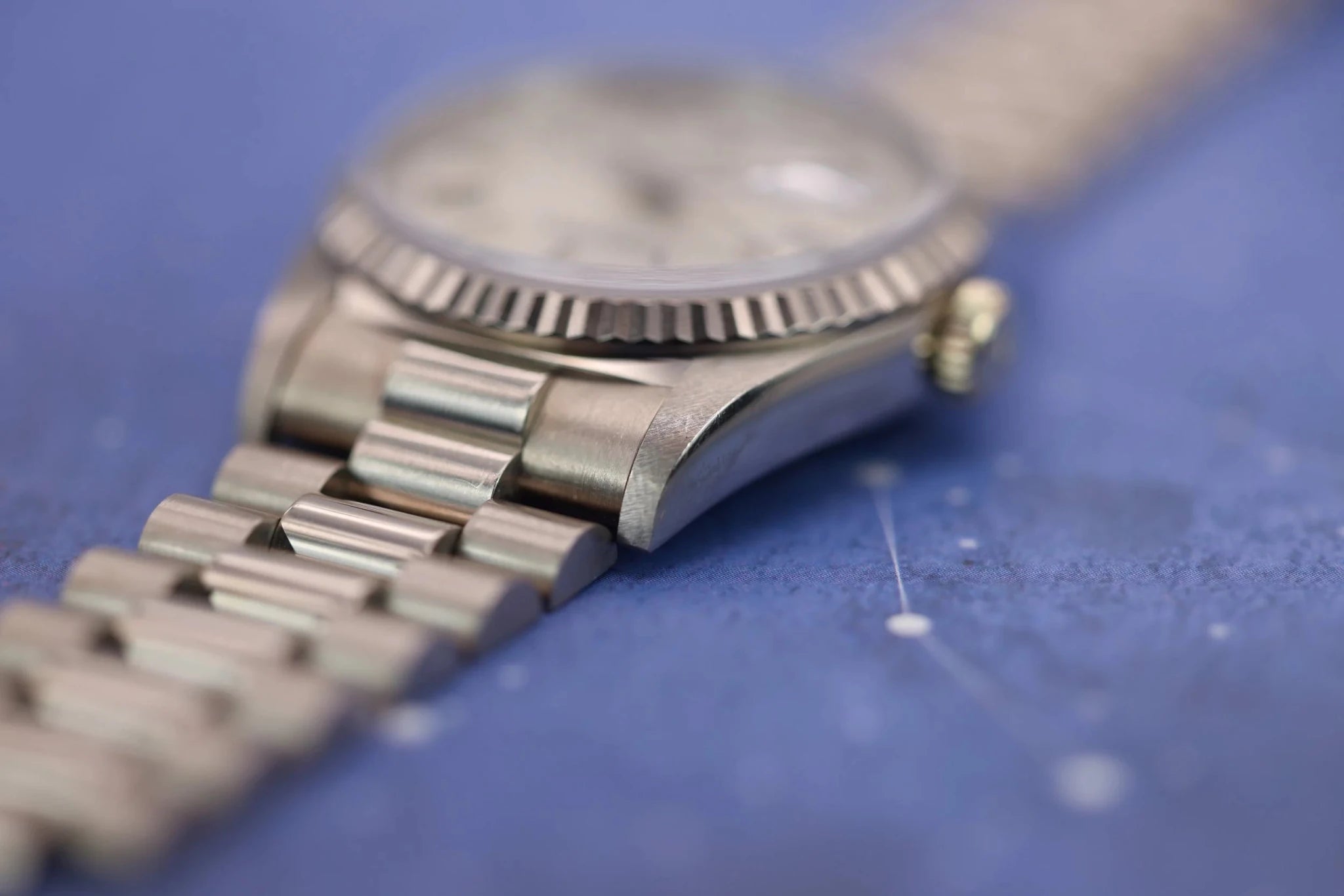 1988 Rolex Day-Date Ref. 18239 | Silver Stick Dial - Sierra Time Co