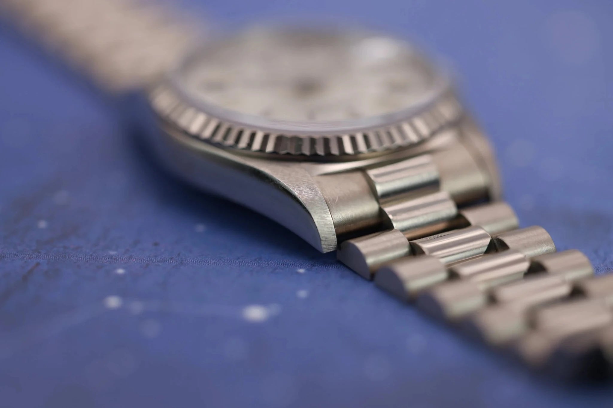1988 Rolex Day-Date Ref. 18239 | Silver Stick Dial - Sierra Time Co