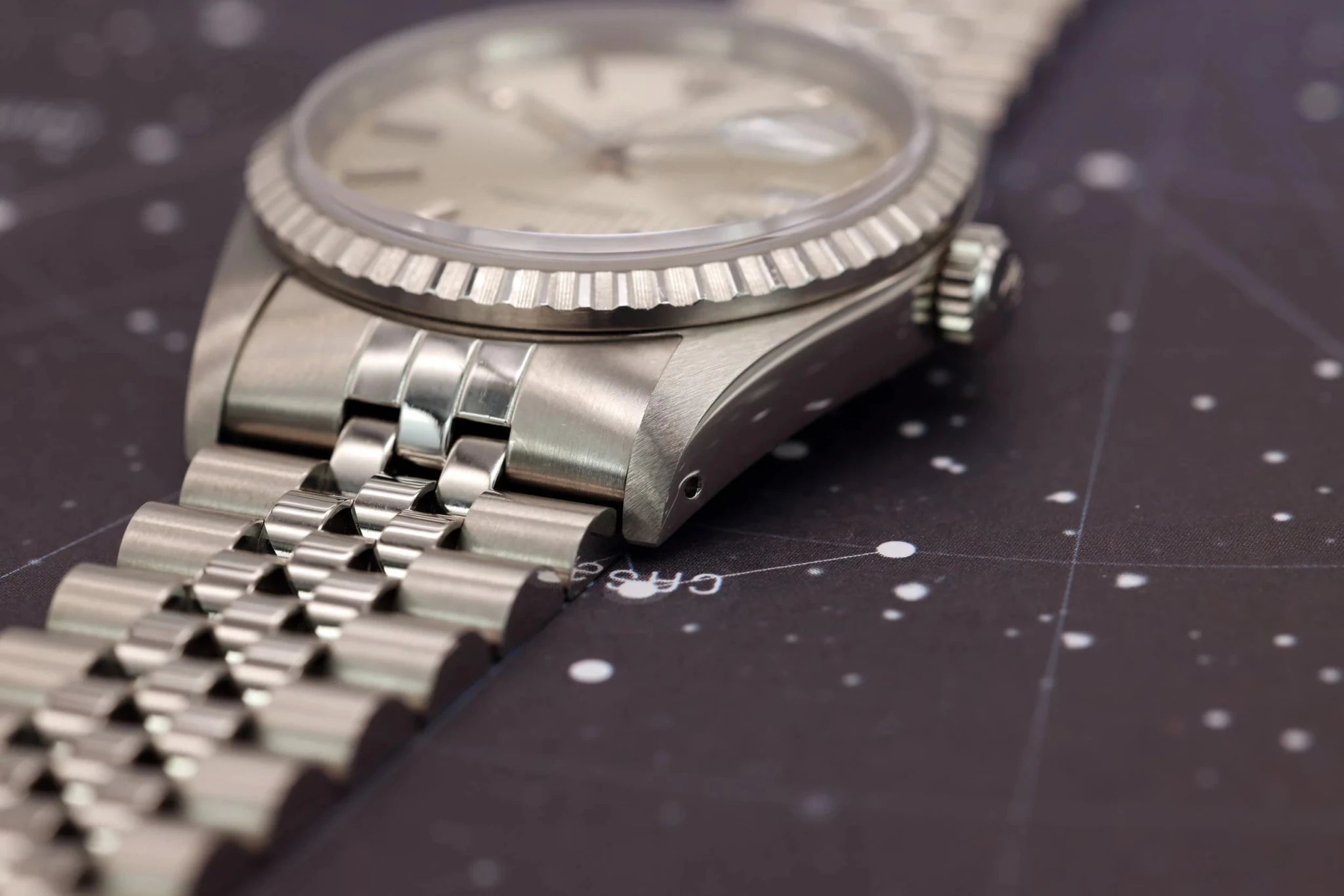 1989 Rolex Datejust Ref. 16220 | Silver Tapestry Dial | Box and Papers - Sierra Time Co