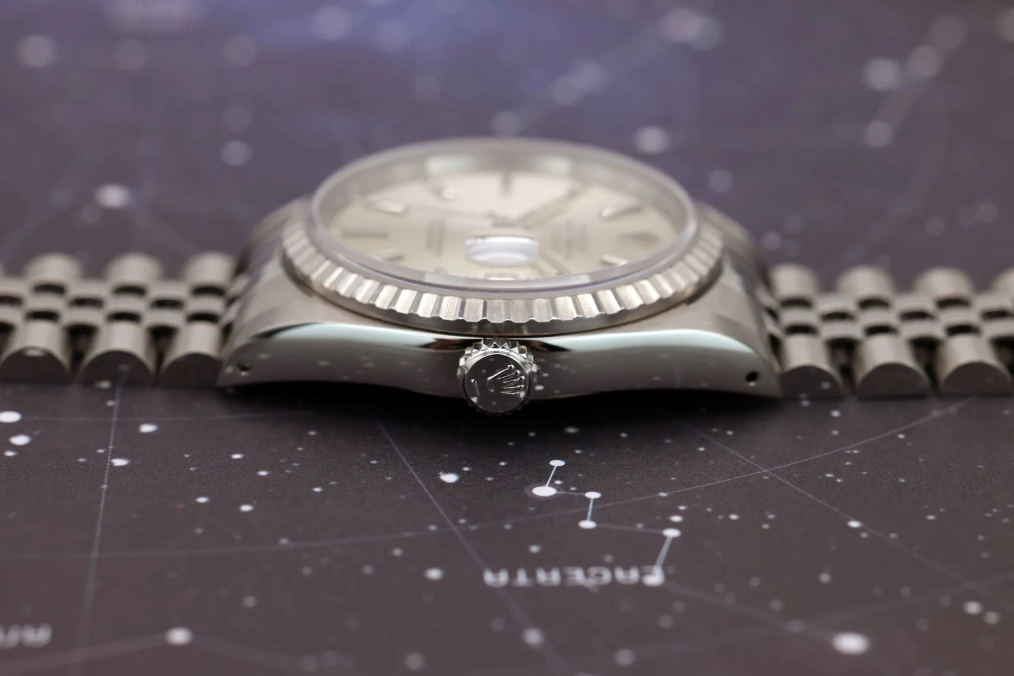 1989 Rolex Datejust Ref. 16220 | Silver Tapestry Dial | Box and Papers - Sierra Time Co