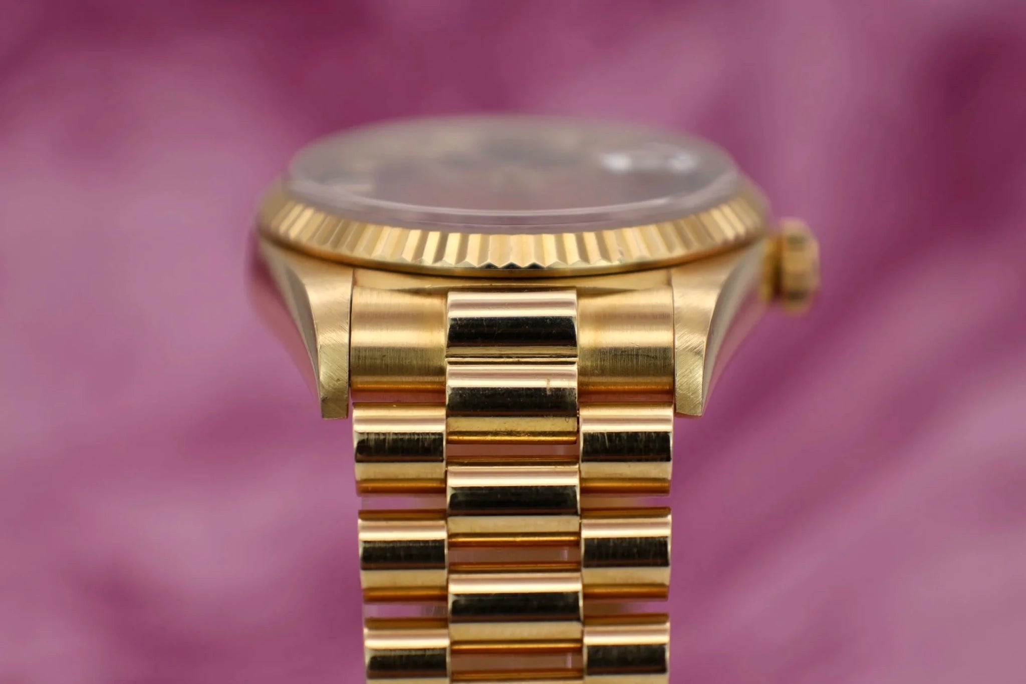 1989 Rolex Day-Date Ref. 18038 | Red Vignette Dial | Papers - Sierra Time Co