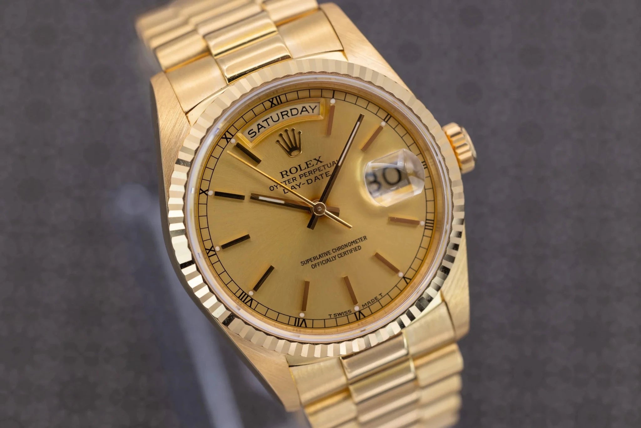 1989 Rolex Day-Date Ref. 18238 | Champagne Dial | Box and Papers - Sierra Time Co