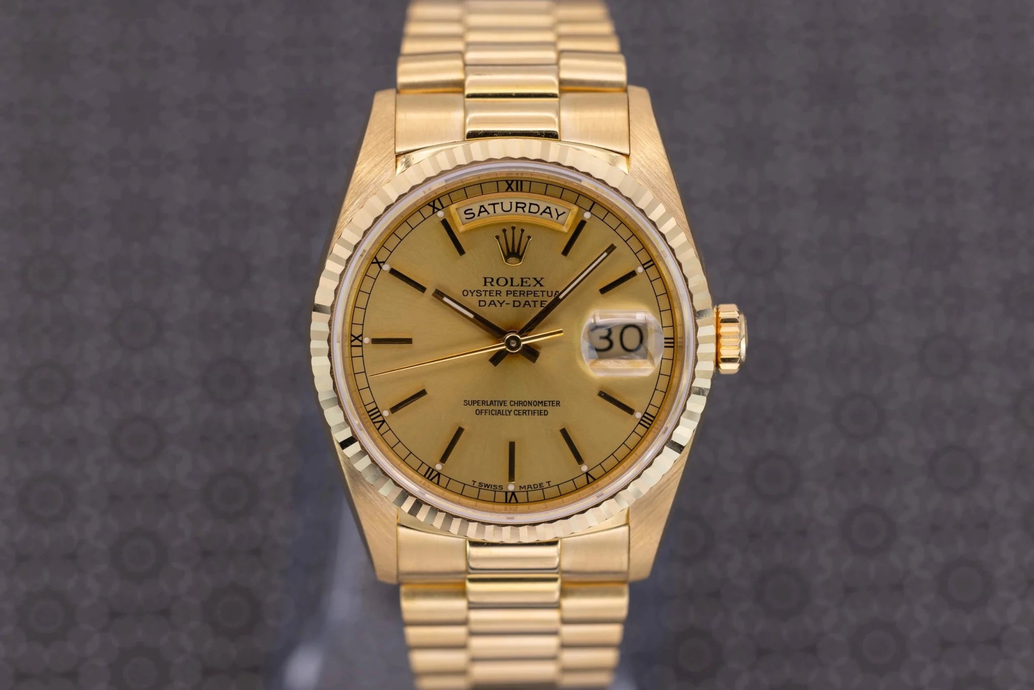 1989 Rolex Day-Date Ref. 18238 | Champagne Dial | Box and Papers - Sierra Time Co