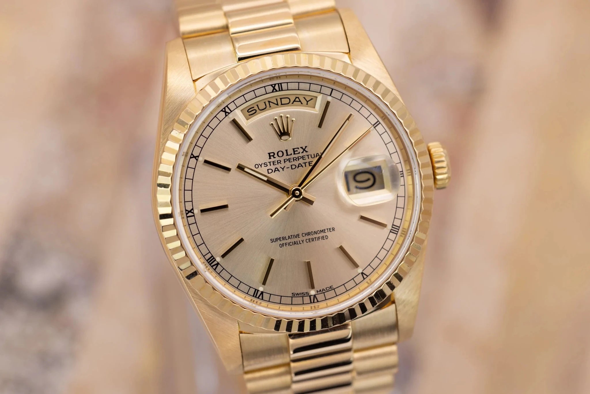 1989 Rolex Day-Date Ref. 18238 | Double-Quickset | Silver Dial - Sierra Time Co