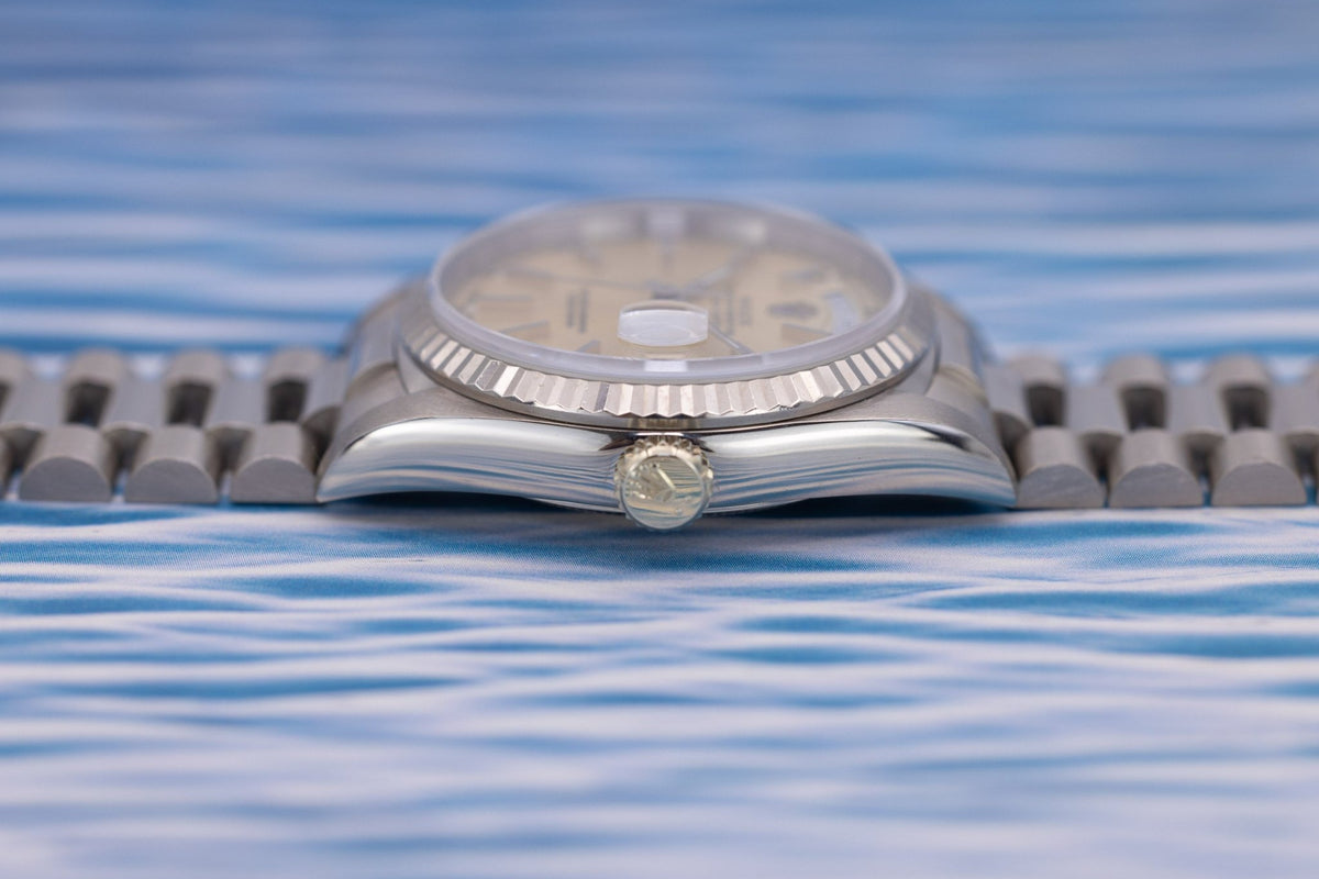 1989 Rolex Day-Date Ref. 18239 | Silver Dial | 18K White Gold | Box and Papers - Sierra Time Co