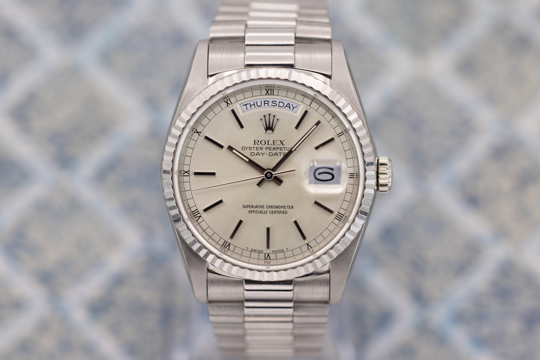 1989 Rolex Day-Date Ref. 18239 | Silver Dial - Sierra Time Co