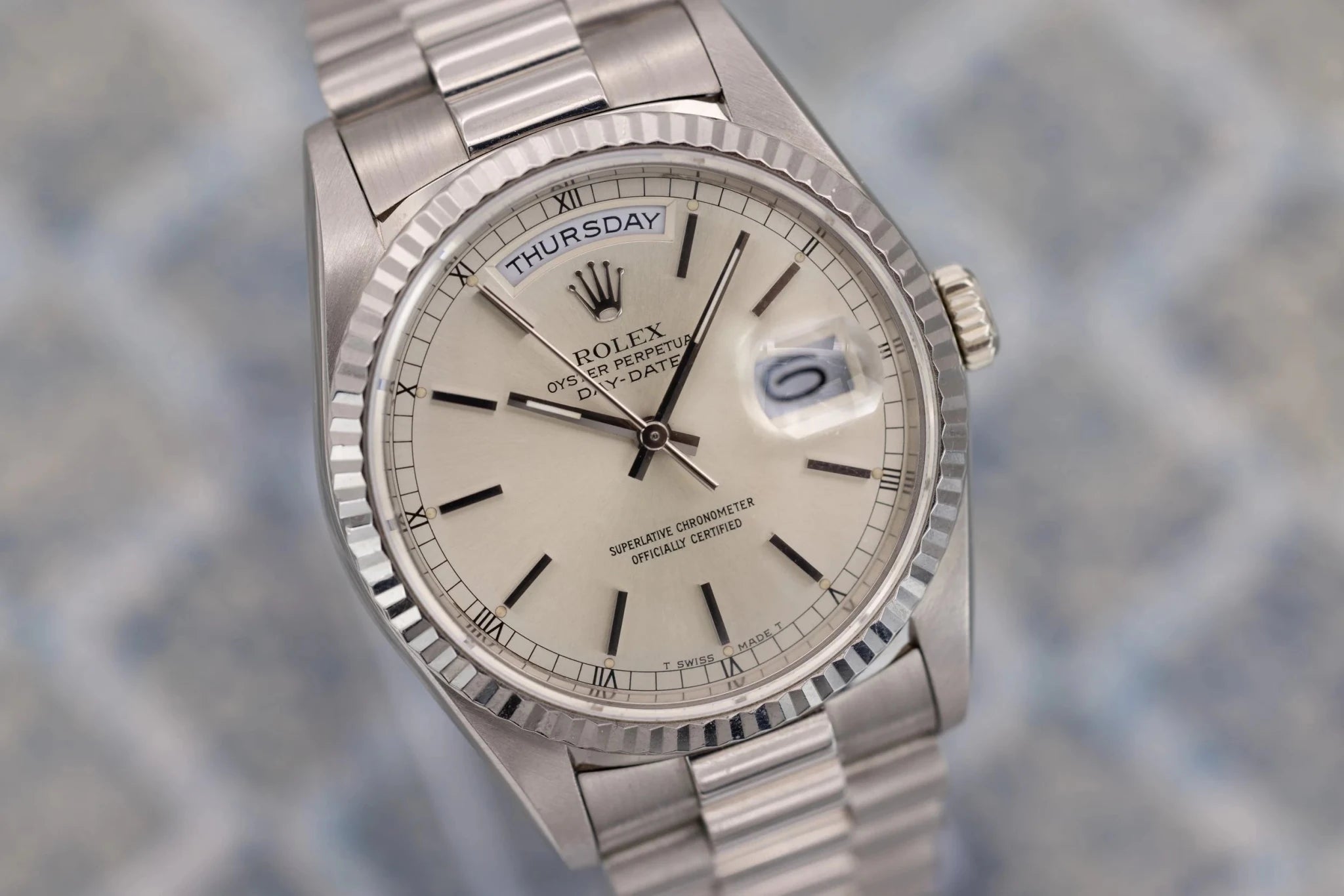 1989 Rolex Day-Date Ref. 18239 | Silver Dial - Sierra Time Co