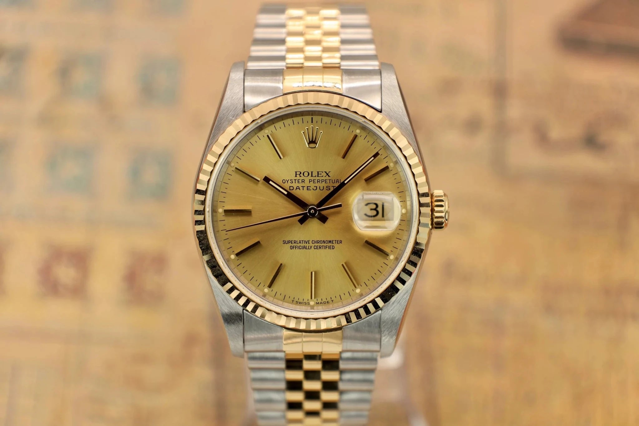 1990 Rolex Datejust Ref. 16233 | Champagne Dial - Sierra Time Co
