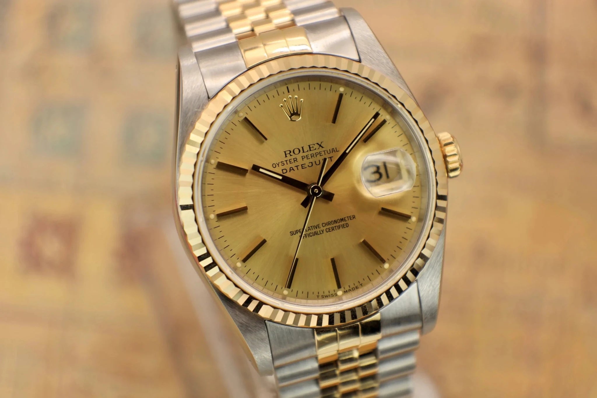 1990 Rolex Datejust Ref. 16233 | Champagne Dial - Sierra Time Co