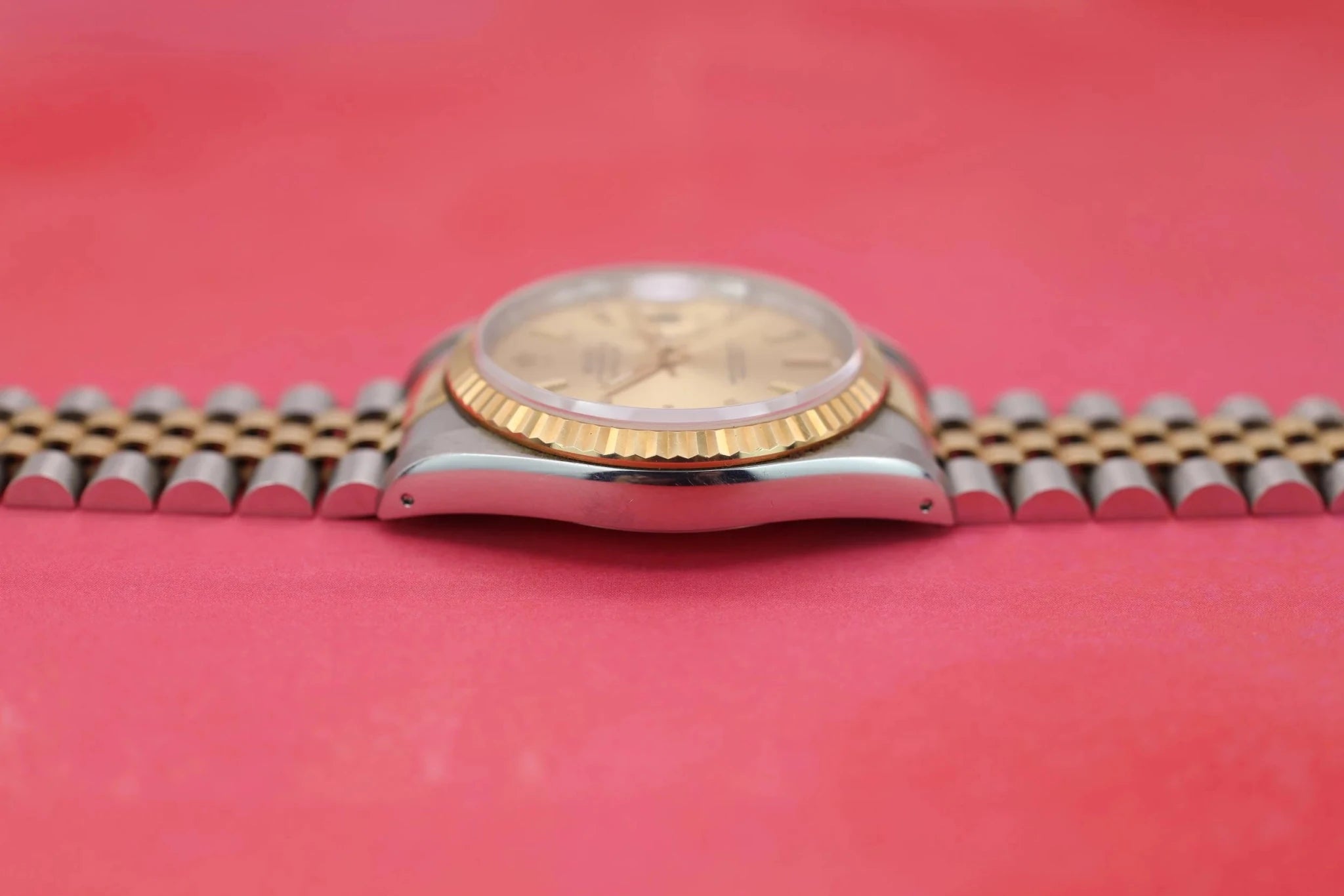 1990 Rolex Datejust Ref. 16233 | Champagne Tapestry | Box and Papers - Sierra Time Co