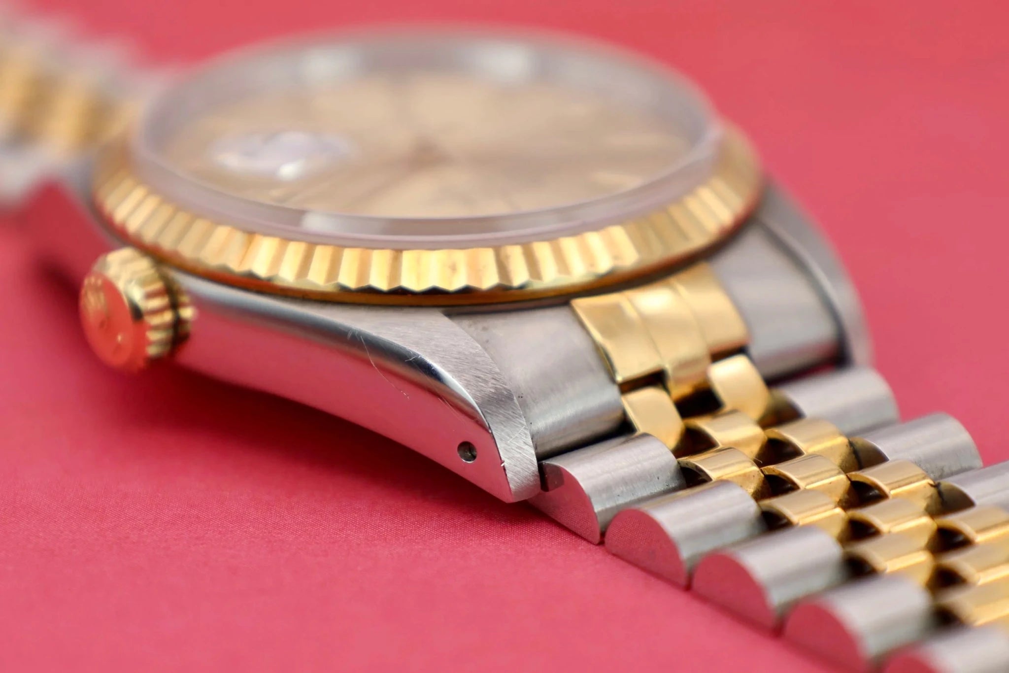 1990 Rolex Datejust Ref. 16233 | Champagne Tapestry | Box and Papers - Sierra Time Co