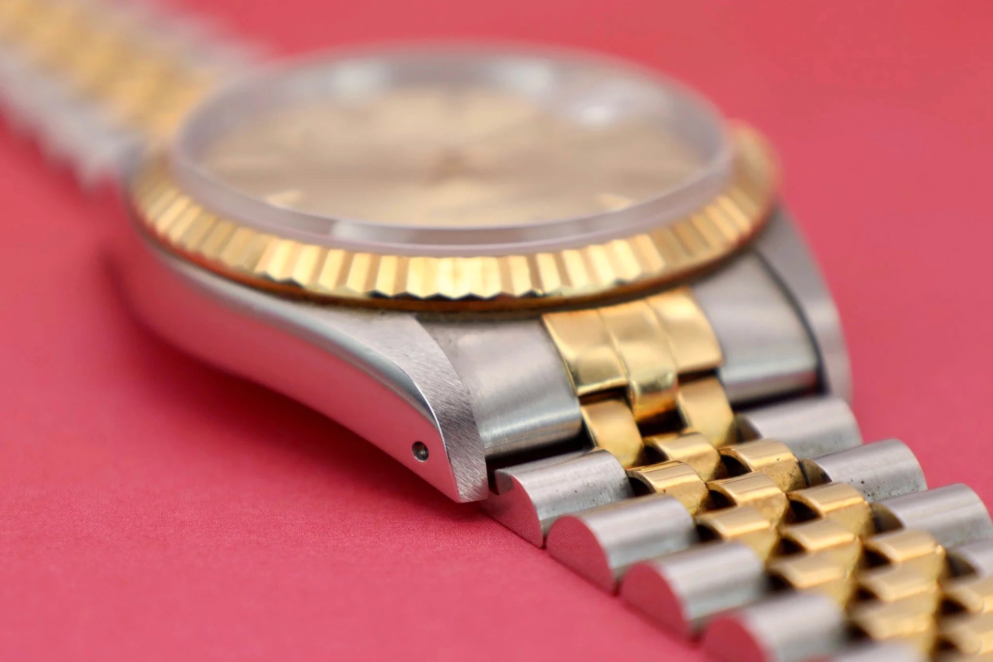 1990 Rolex Datejust Ref. 16233 | Champagne Tapestry | Box and Papers - Sierra Time Co