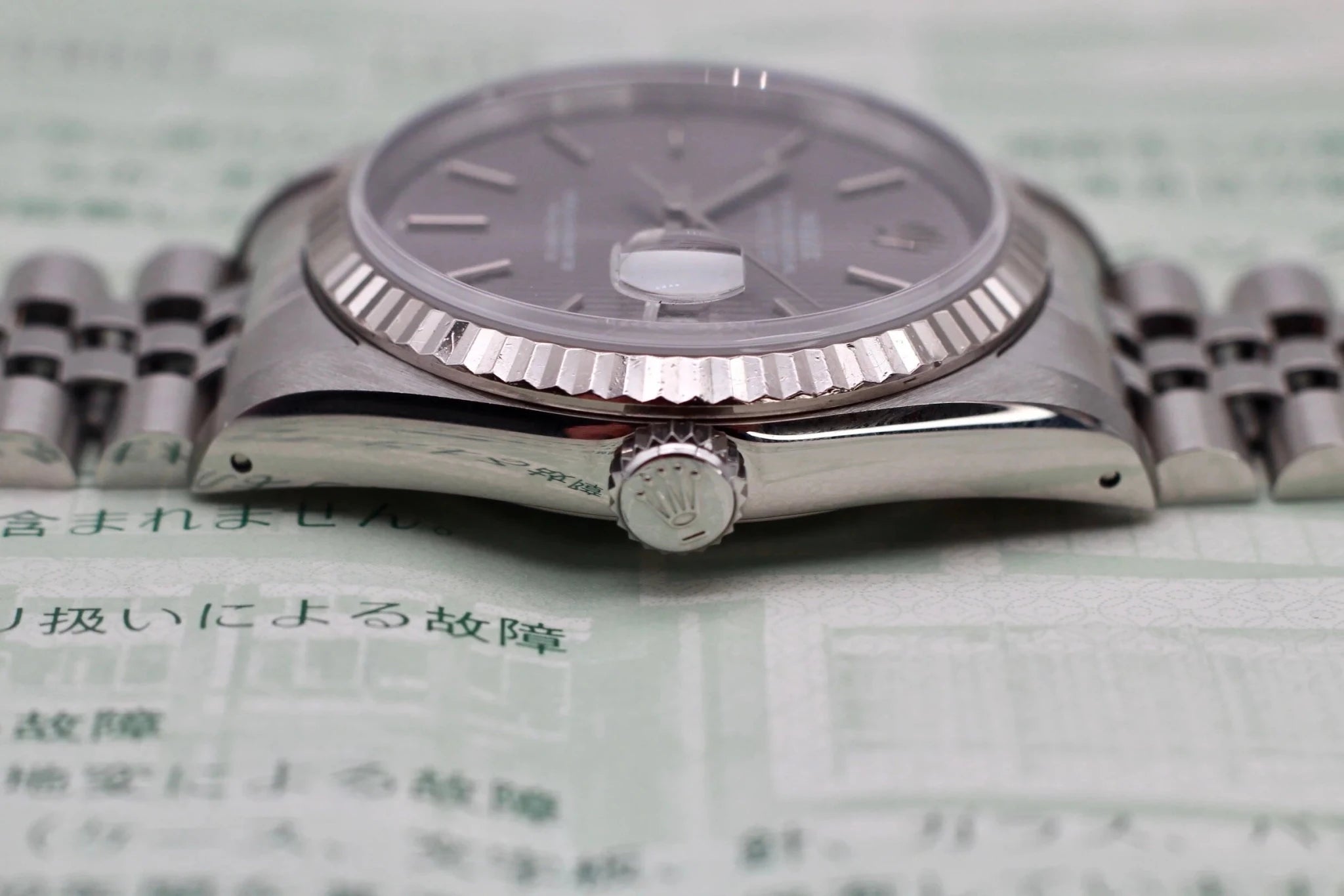 1990 Rolex Datejust Ref. 16234 Gray Tapestry Dial | Box, Papers, IRSC - Sierra Time Co