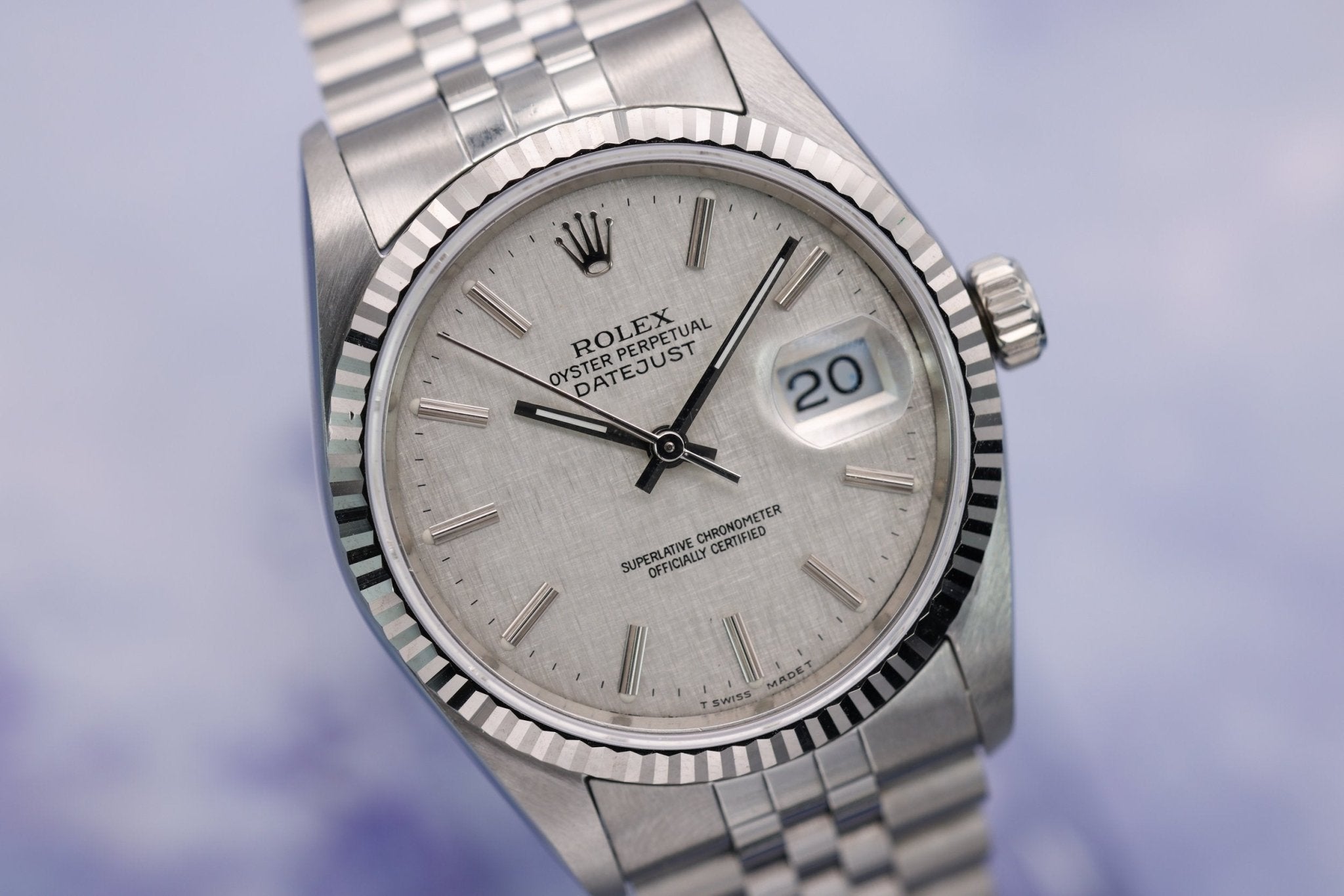 1990 Rolex Datejust Ref. 16234 | Rare Linen Dial - Sierra Time Co