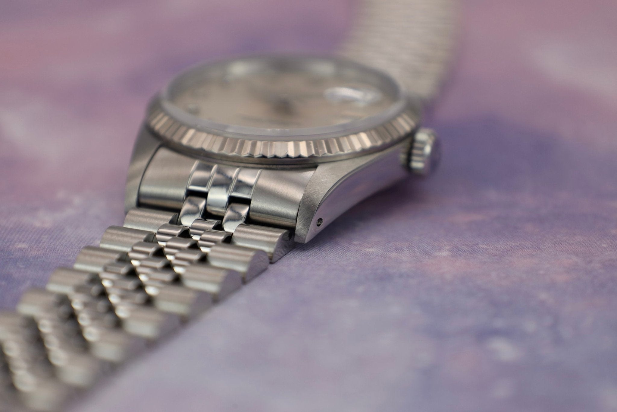 1990 Rolex Datejust Ref. 16234 | Silver Diamond Dial - Sierra Time Co