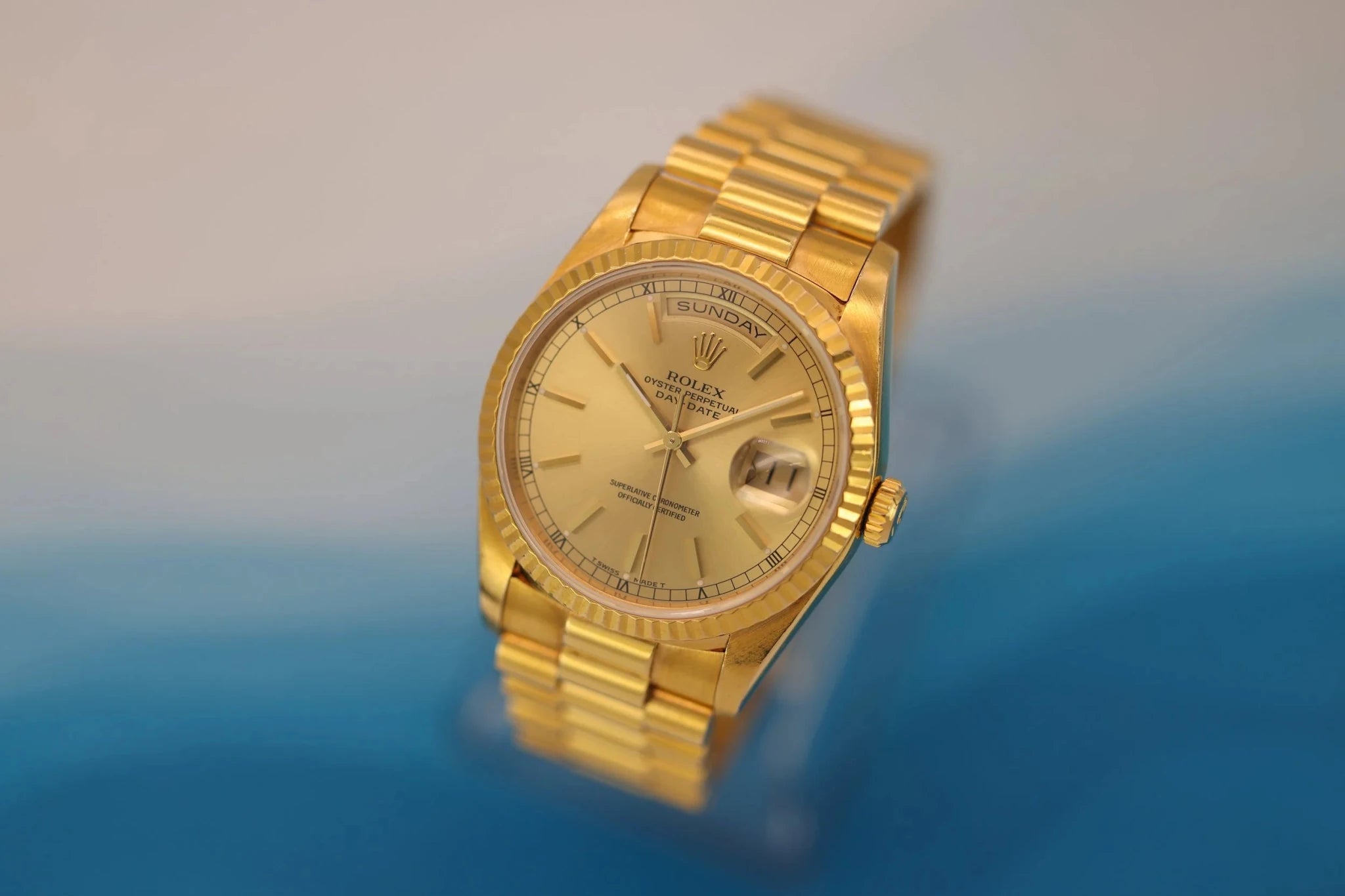 1990 Rolex Day-Date Ref. 18238 | Champagne Dial | Box and Papers - Sierra Time Co