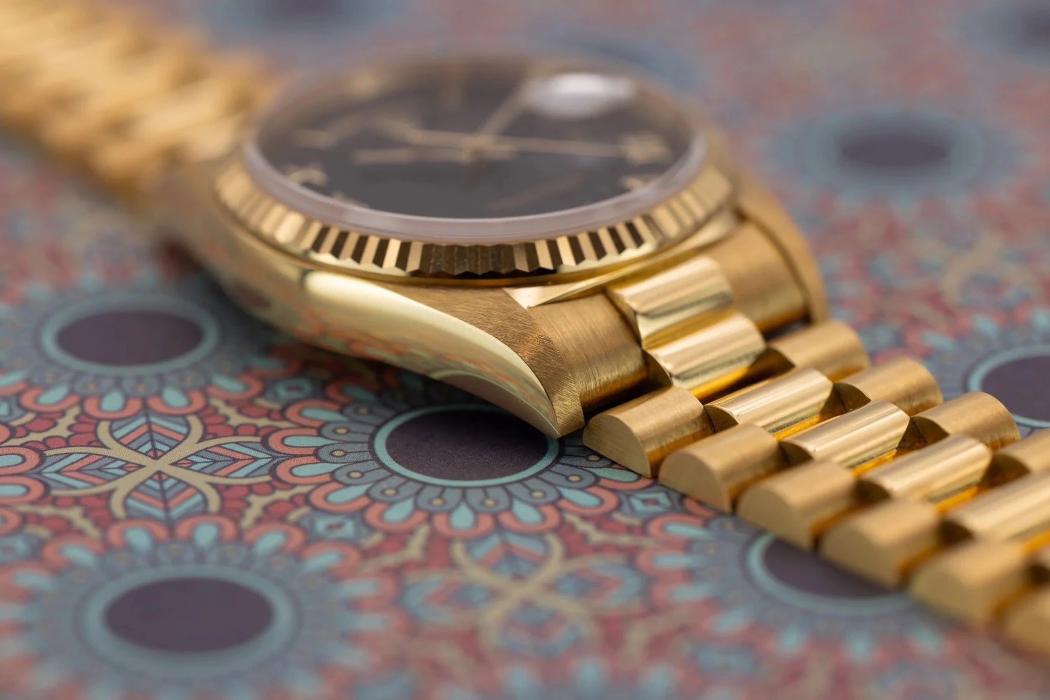 1990 Rolex Day-Date Ref. 18238 | Rare Black Pyramid Dial | Serviced | Full Set - Sierra Time Co