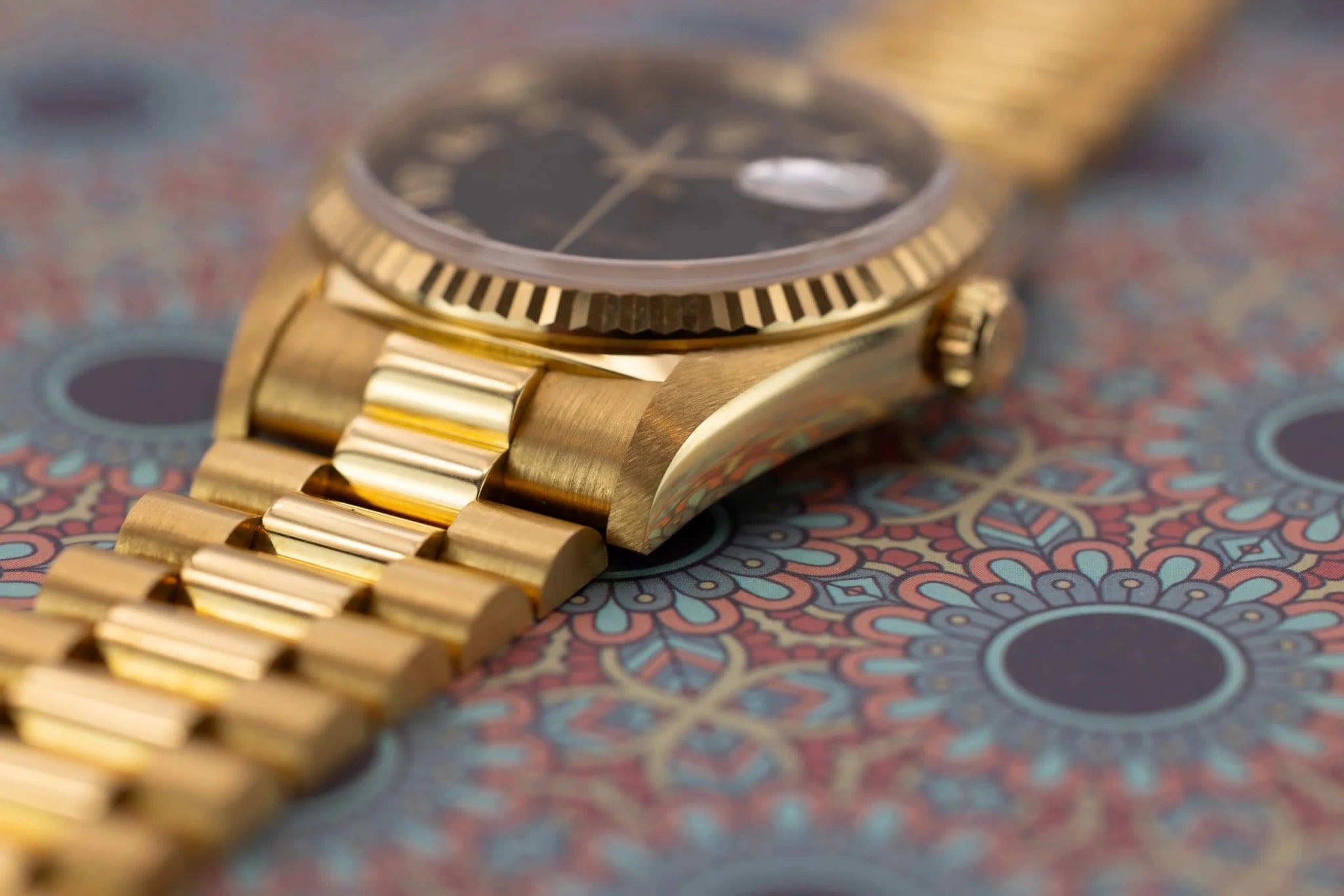 1990 Rolex Day-Date Ref. 18238 | Rare Black Pyramid Dial | Serviced | Full Set - Sierra Time Co