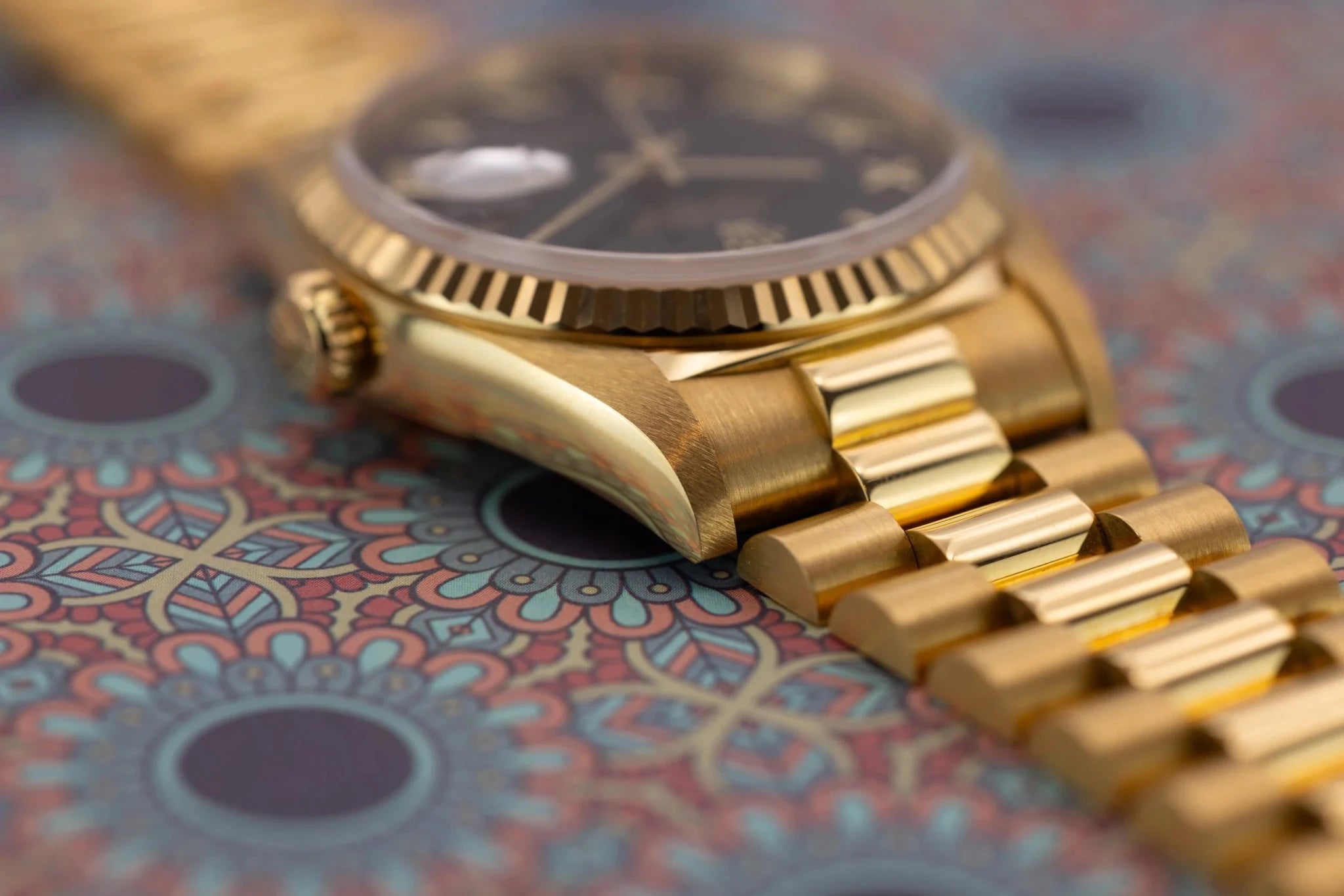 1990 Rolex Day-Date Ref. 18238 | Rare Black Pyramid Dial | Serviced | Full Set - Sierra Time Co