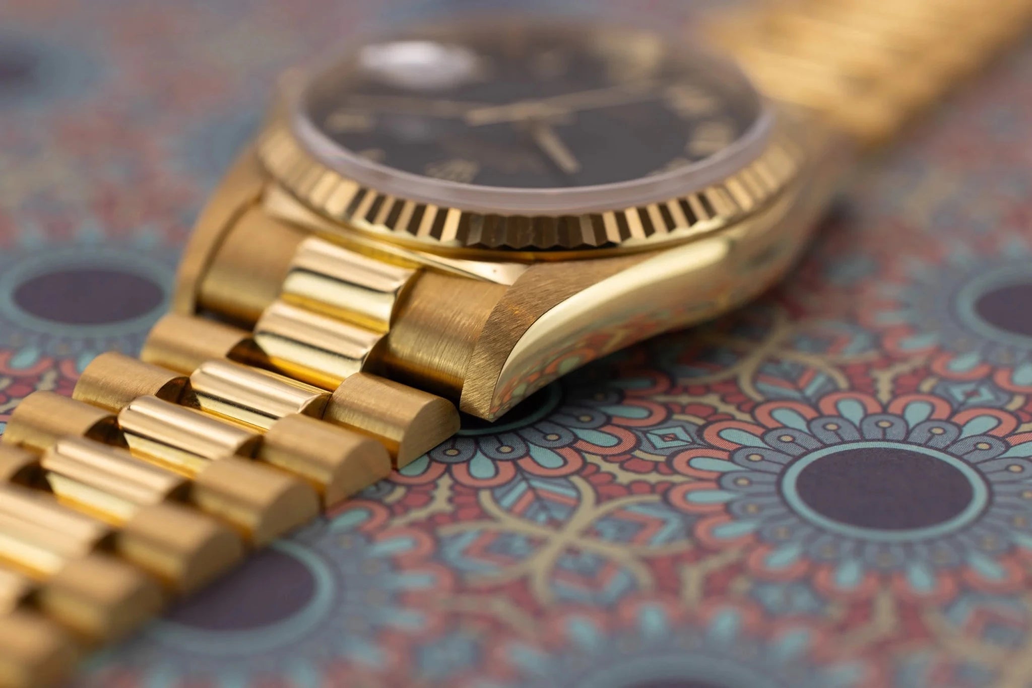 1990 Rolex Day-Date Ref. 18238 | Rare Black Pyramid Dial | Serviced | Full Set - Sierra Time Co