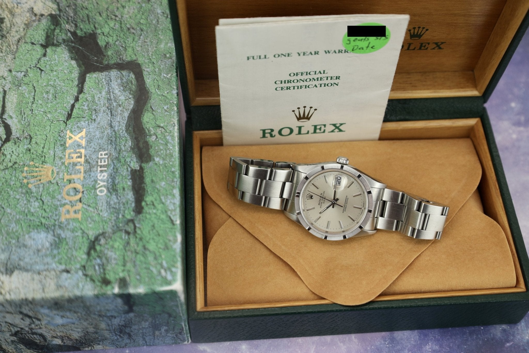 1990 Rolex Oyster Perpetual Date Ref. 15200 | Box and Papers - Sierra Time Co