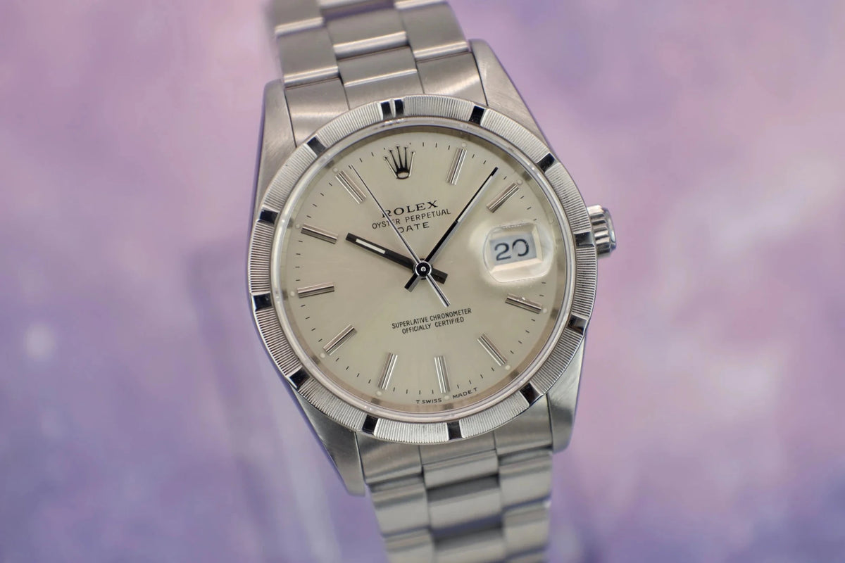 1990 Rolex Oyster Perpetual Date Ref. 15200 | Box and Papers - Sierra Time Co